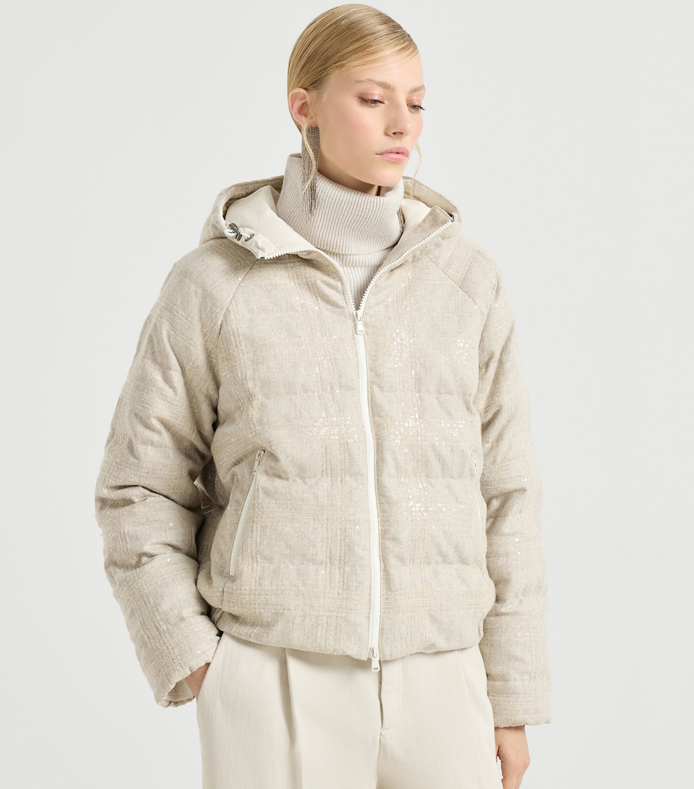 Virgin Wool Down Puffer Jacket C356 Image 3