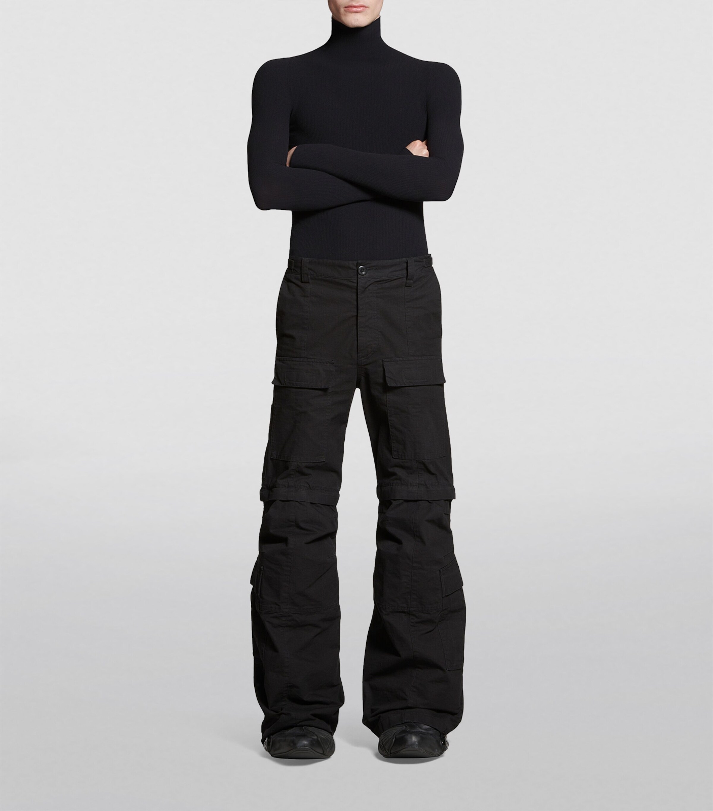 Balenciaga Mens Flared Cargo Trousers Image 2