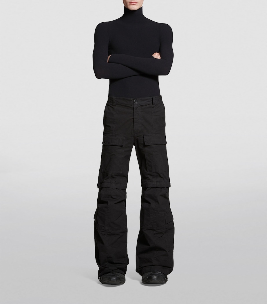 Balenciaga Mens Flared Cargo Trousers Image 2