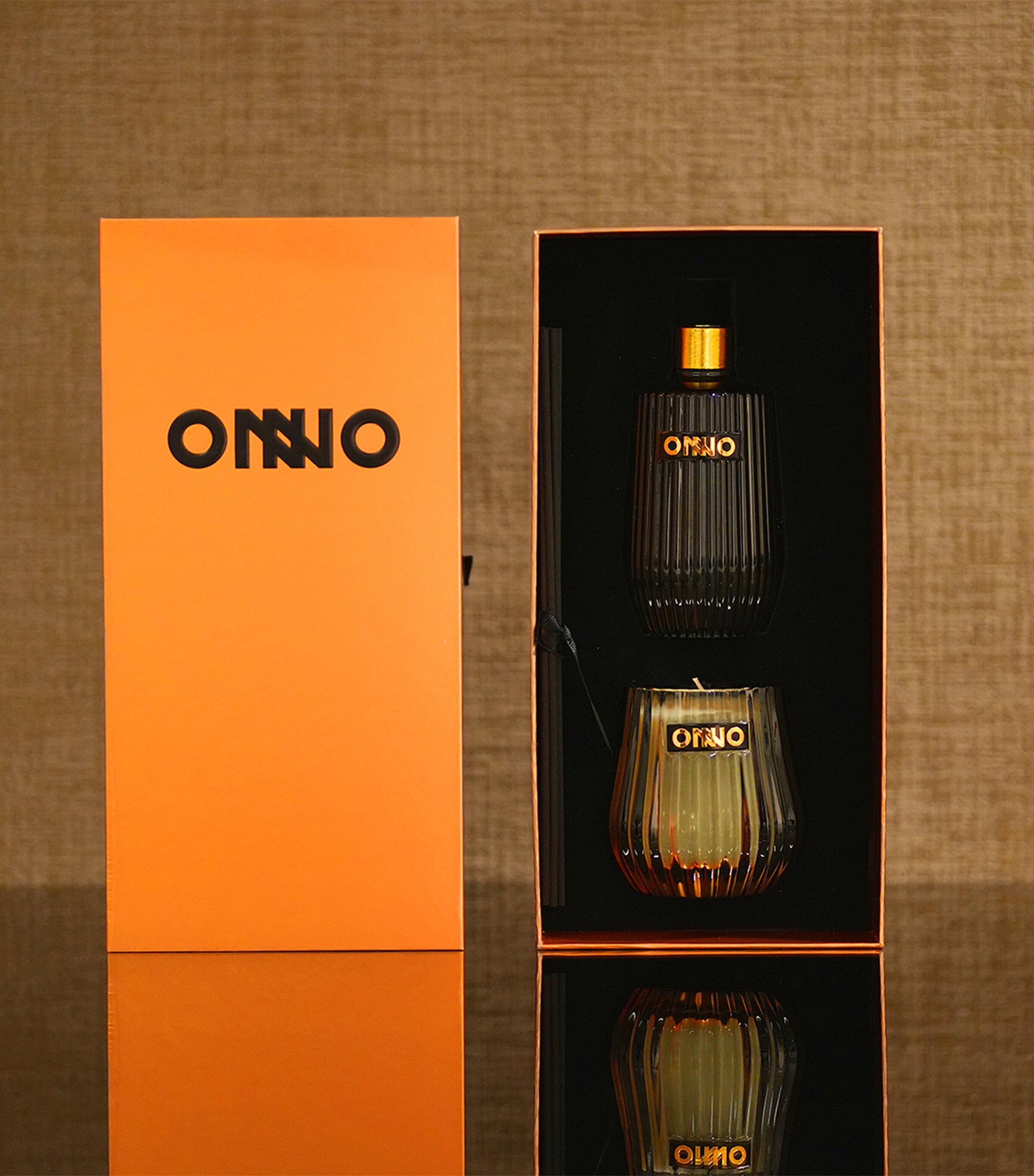 Onno Eclectic Candle And Diffuser Set In Metallic