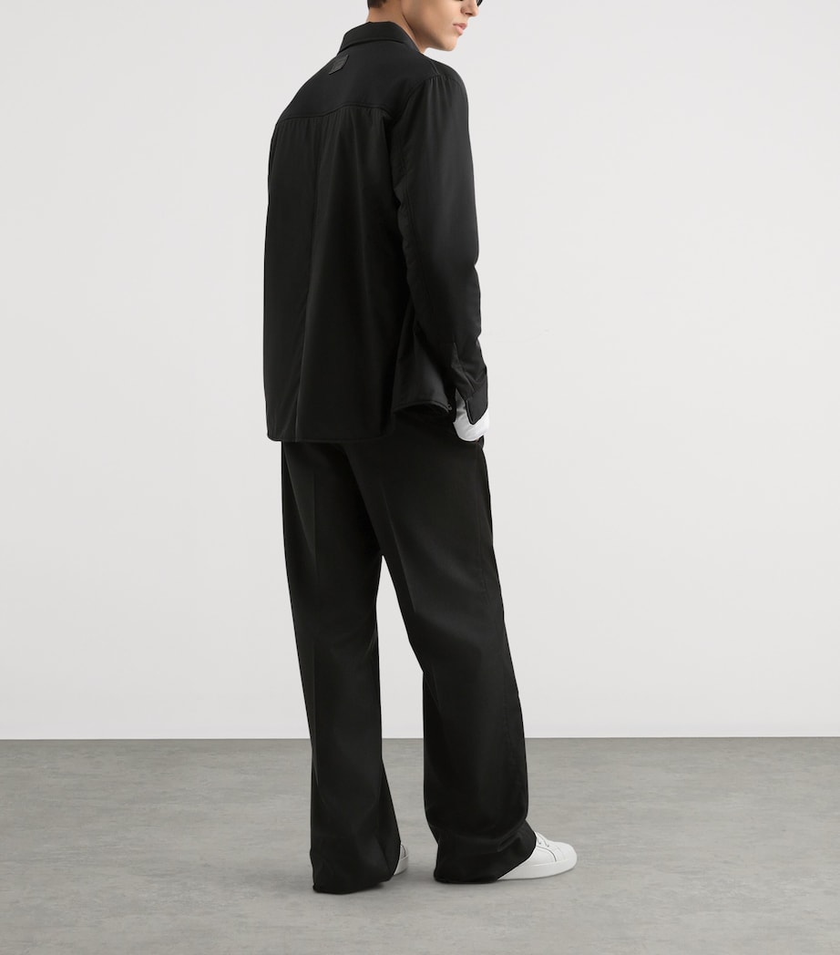 Twill Overshirt N0000-BLACK Image 3