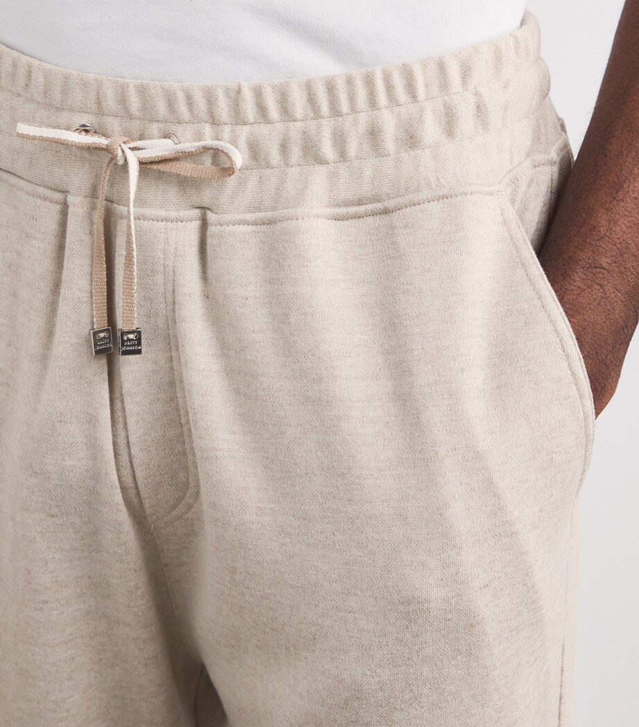 Linen-Virgin Wool Sweatpants STONE Image 6