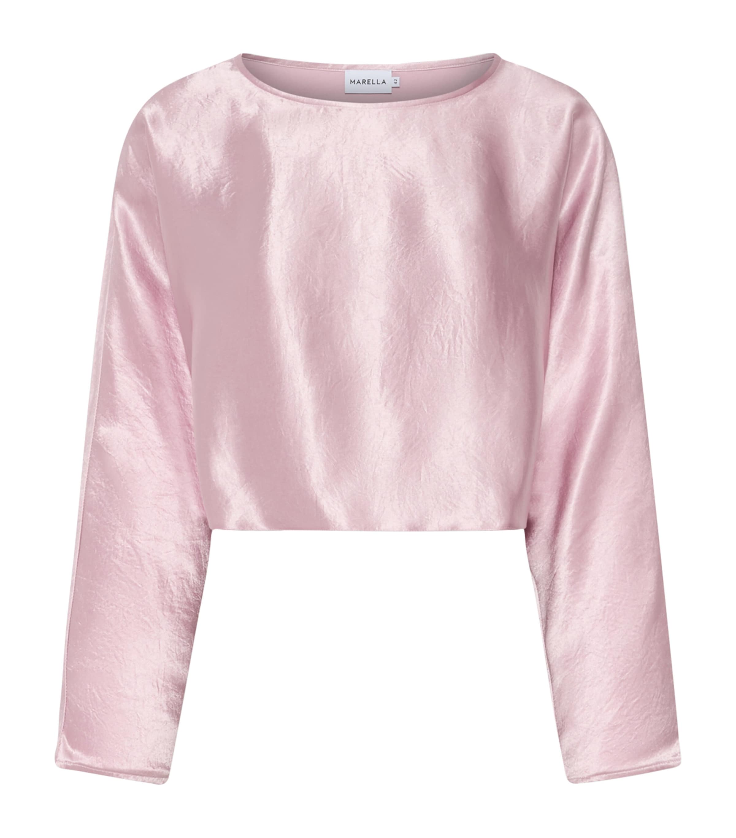 Marella Womens Satin Cropped Blouse Pink Image 1