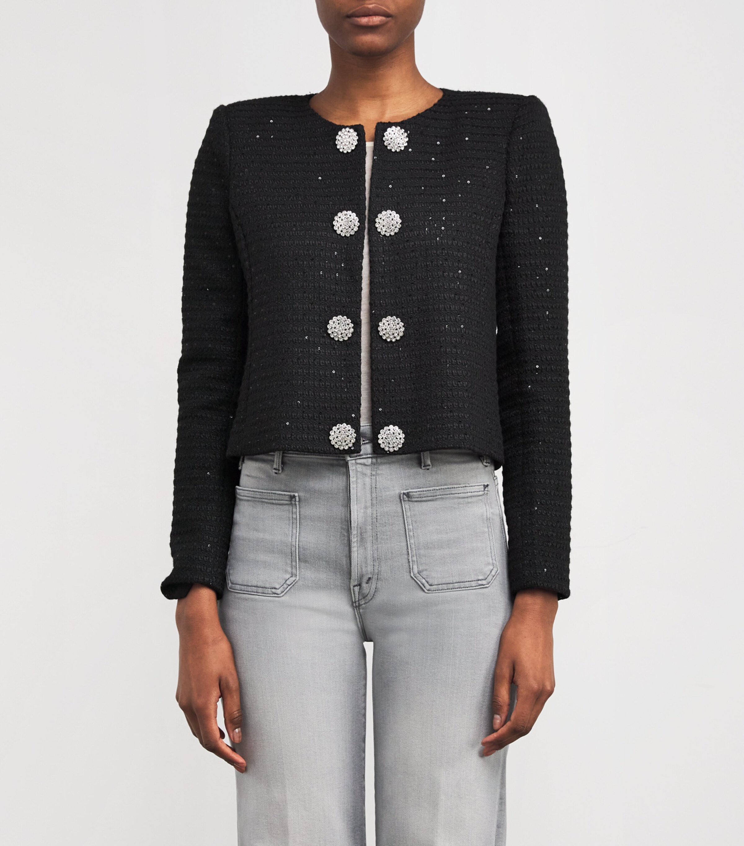 Tweed Moon Jacket BLAC BLACK Image 3