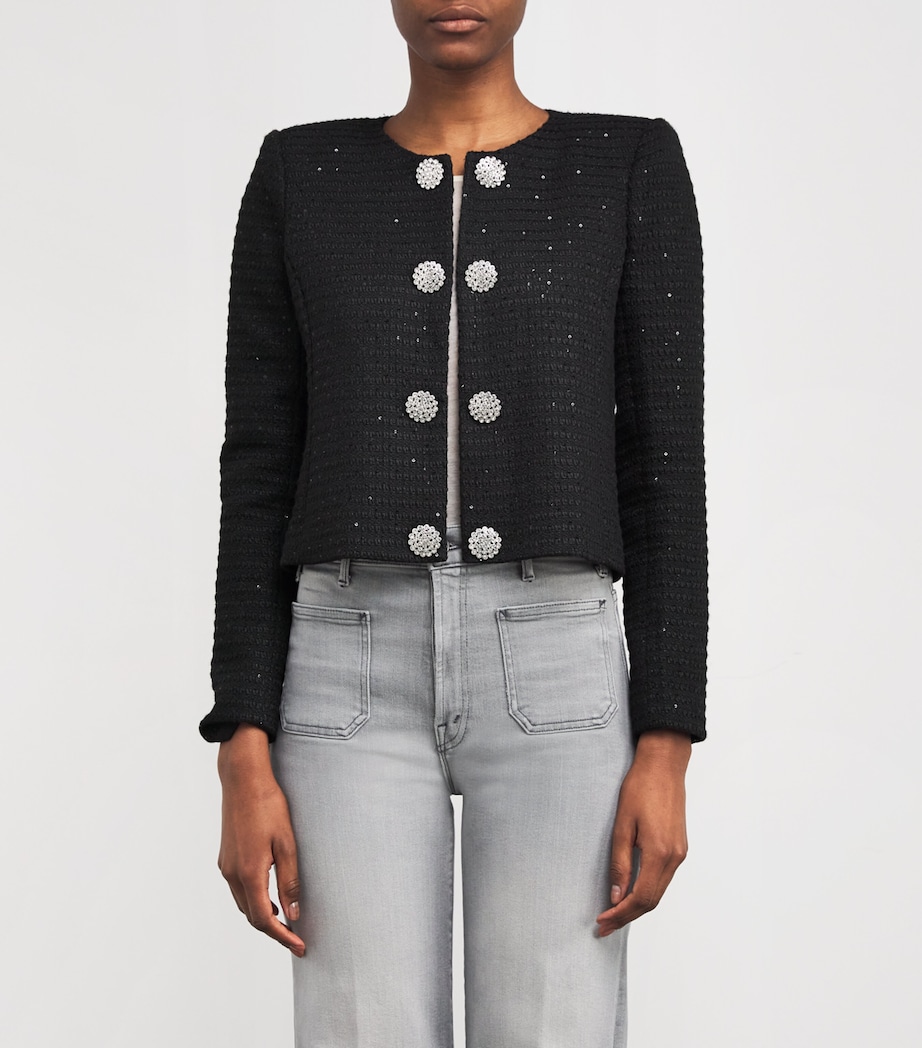 Tweed Moon Jacket BLAC BLACK Image 3