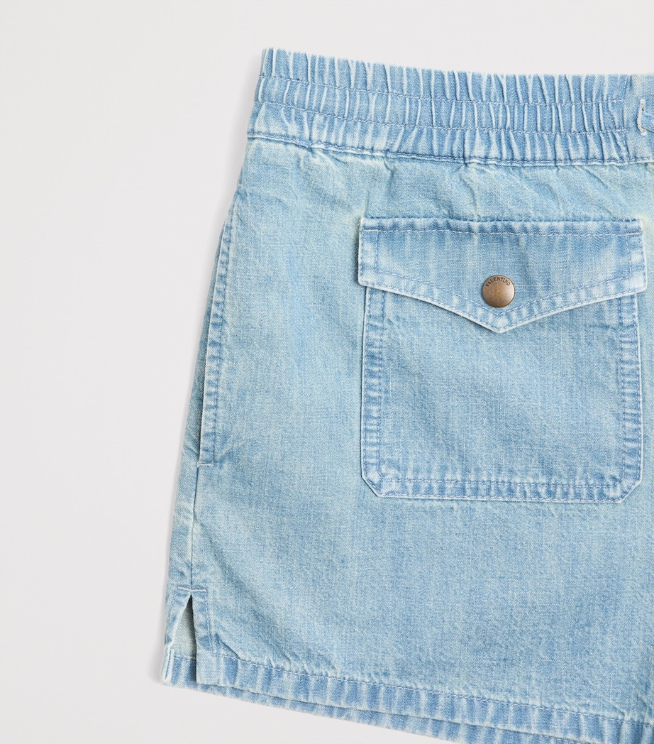 Valentino Womens Drawstring Denim Shorts Flx Image 6
