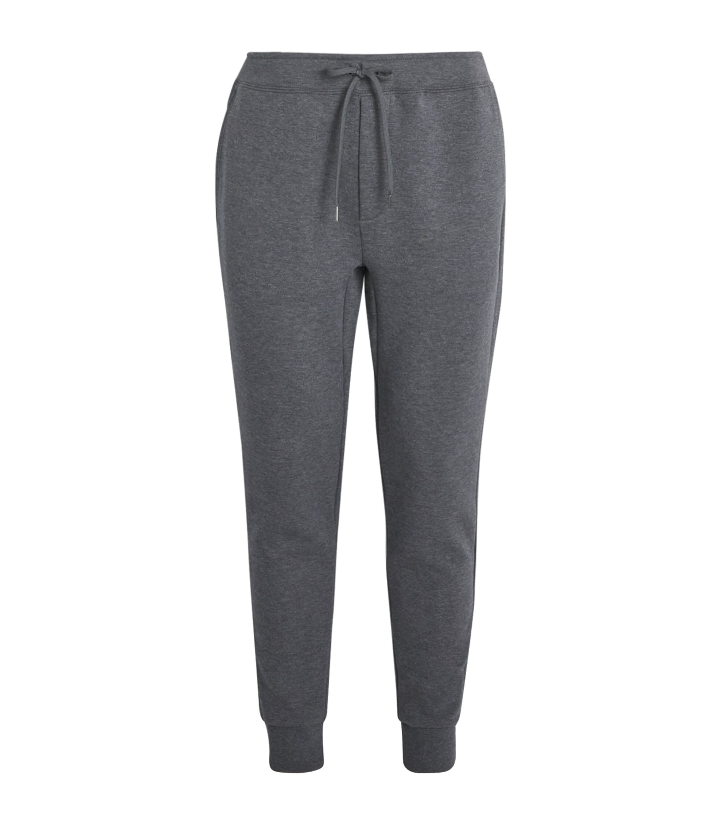 Polo Ralph Lauren Tapered Jogger Pants With Drawstring Waist And Ribbed Cuffs In Blue