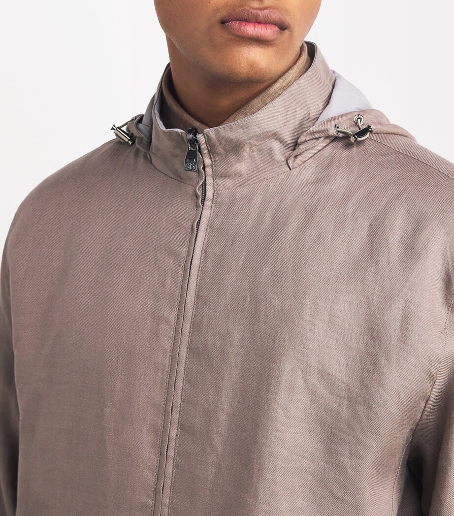 Linen-Nylon Reversible Jacket 029 NATURAL / BEIGE Image 7