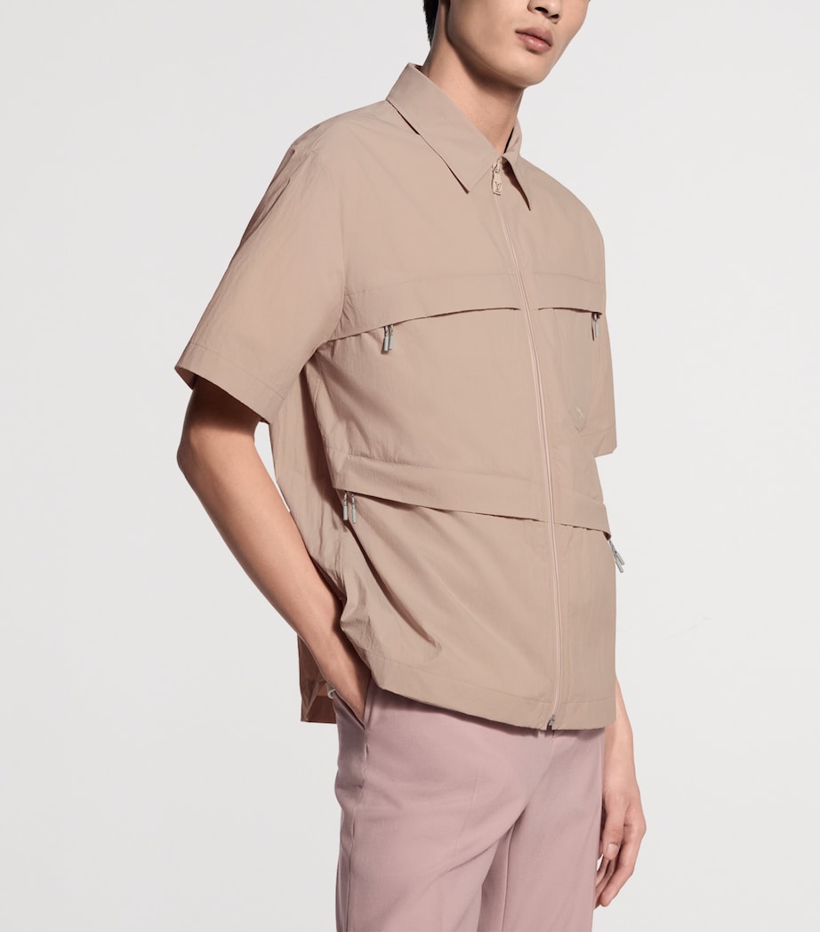 LOUIS VUITTON Mens Glamping Short-Sleeve Shirt Camel Brown Image 3