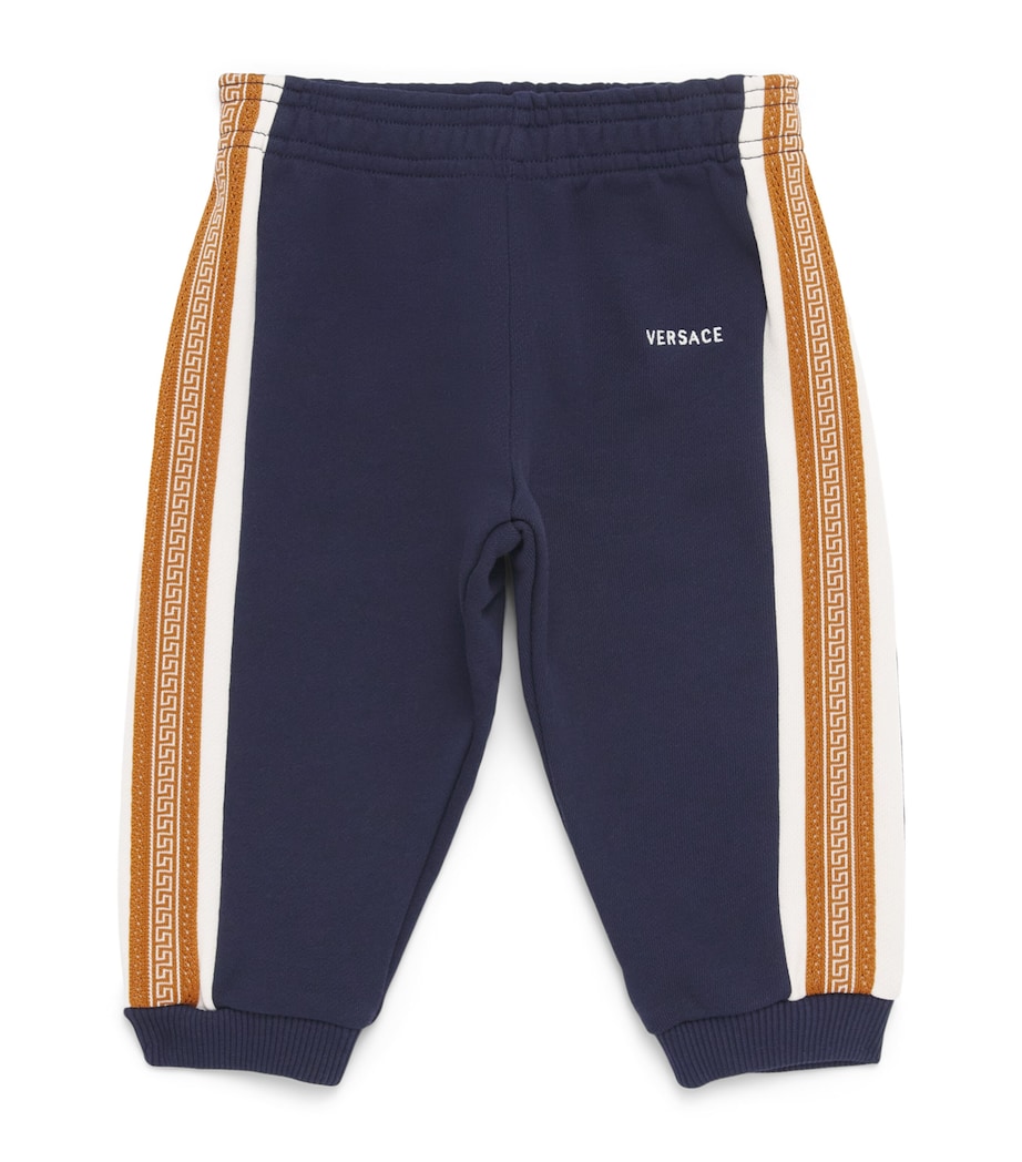 Versace Kids Cotton Greca-Embroidered Sweatpants (6-36 Months) Image 1