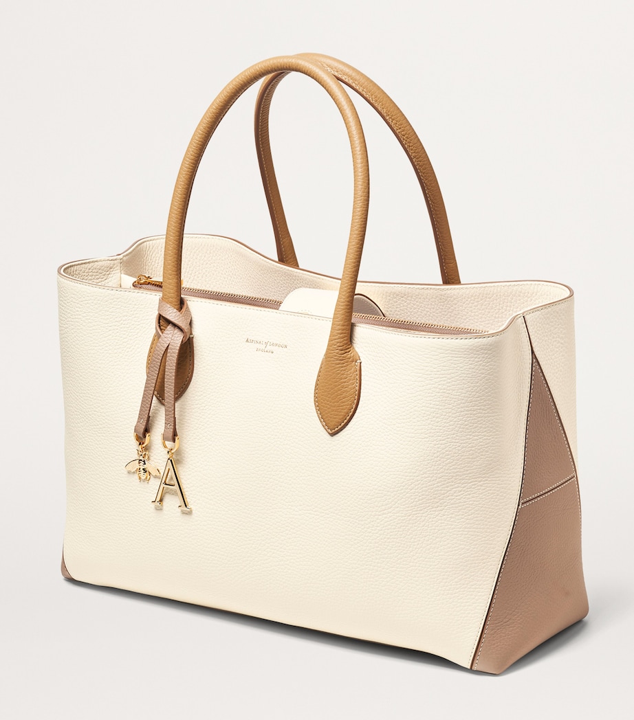Leather London Tote Bag TAUPE Image 3