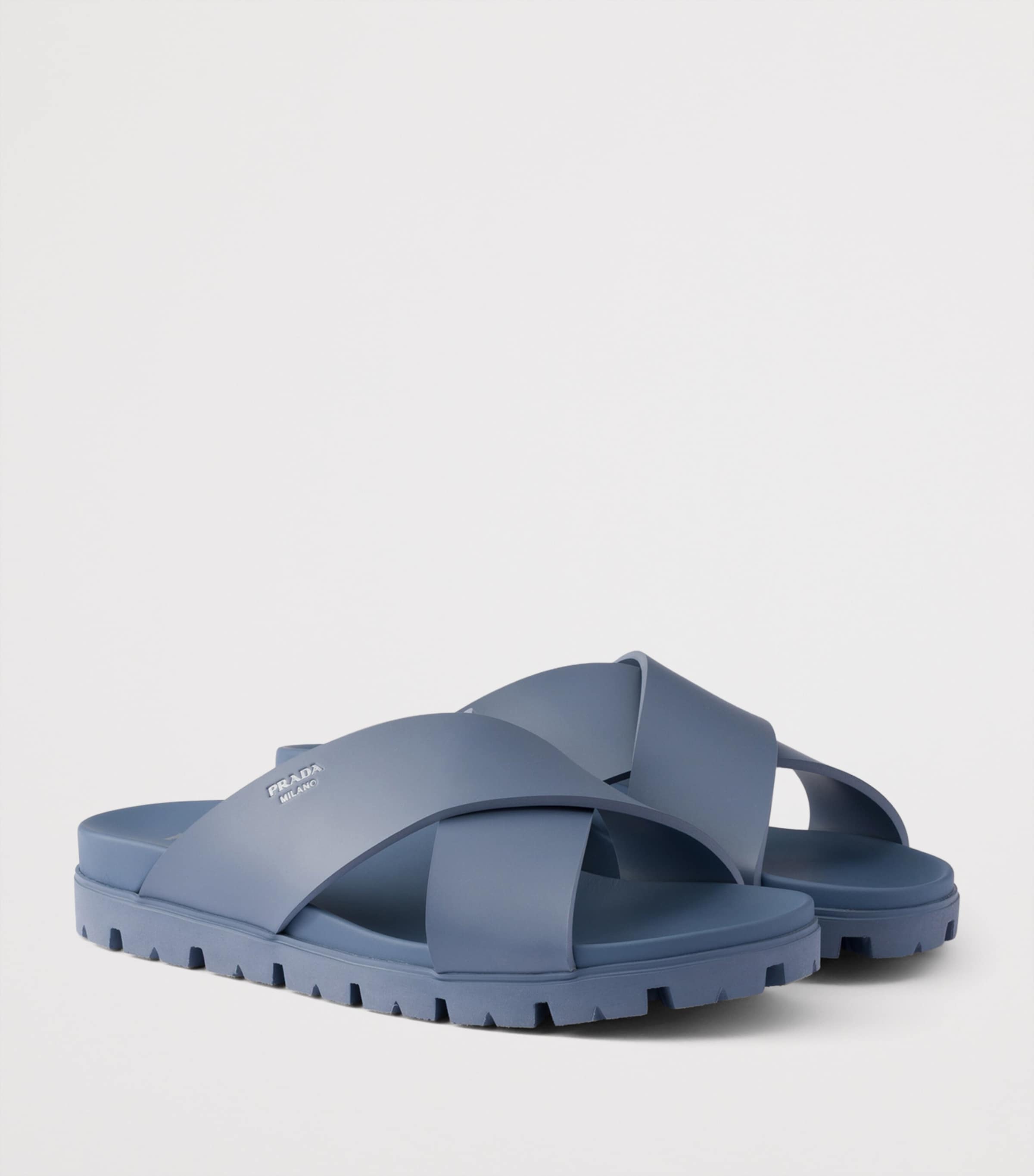 Prada Crossover Sandals Blue Image 3