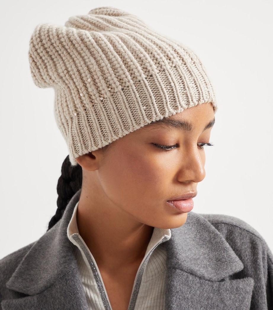 Cashmere-Silk Embellished Beanie C9504 Image 2