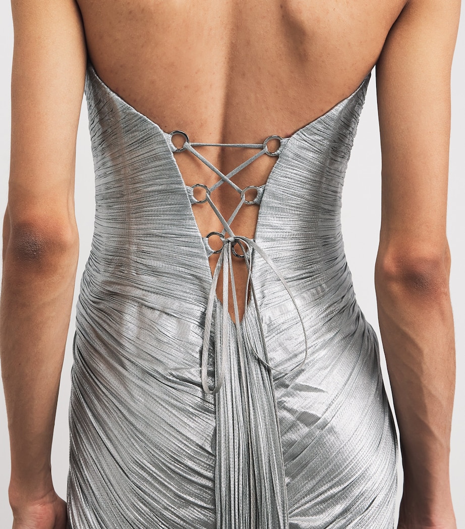 Silk Alessandra Maxi Dress ICE BLUE Image 4