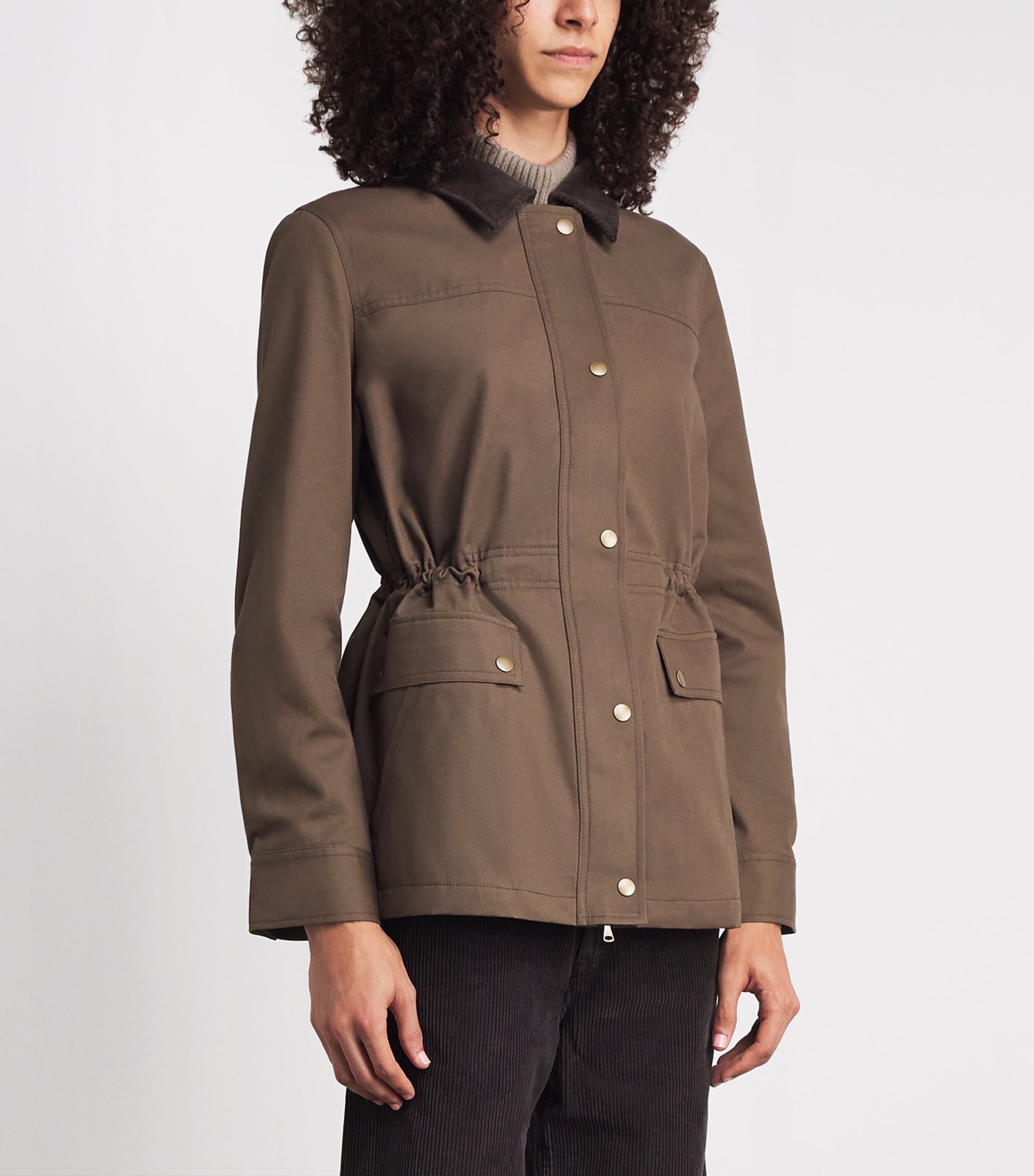 PAIGE Womens Cotton Horizon Jacket Brown Image 4