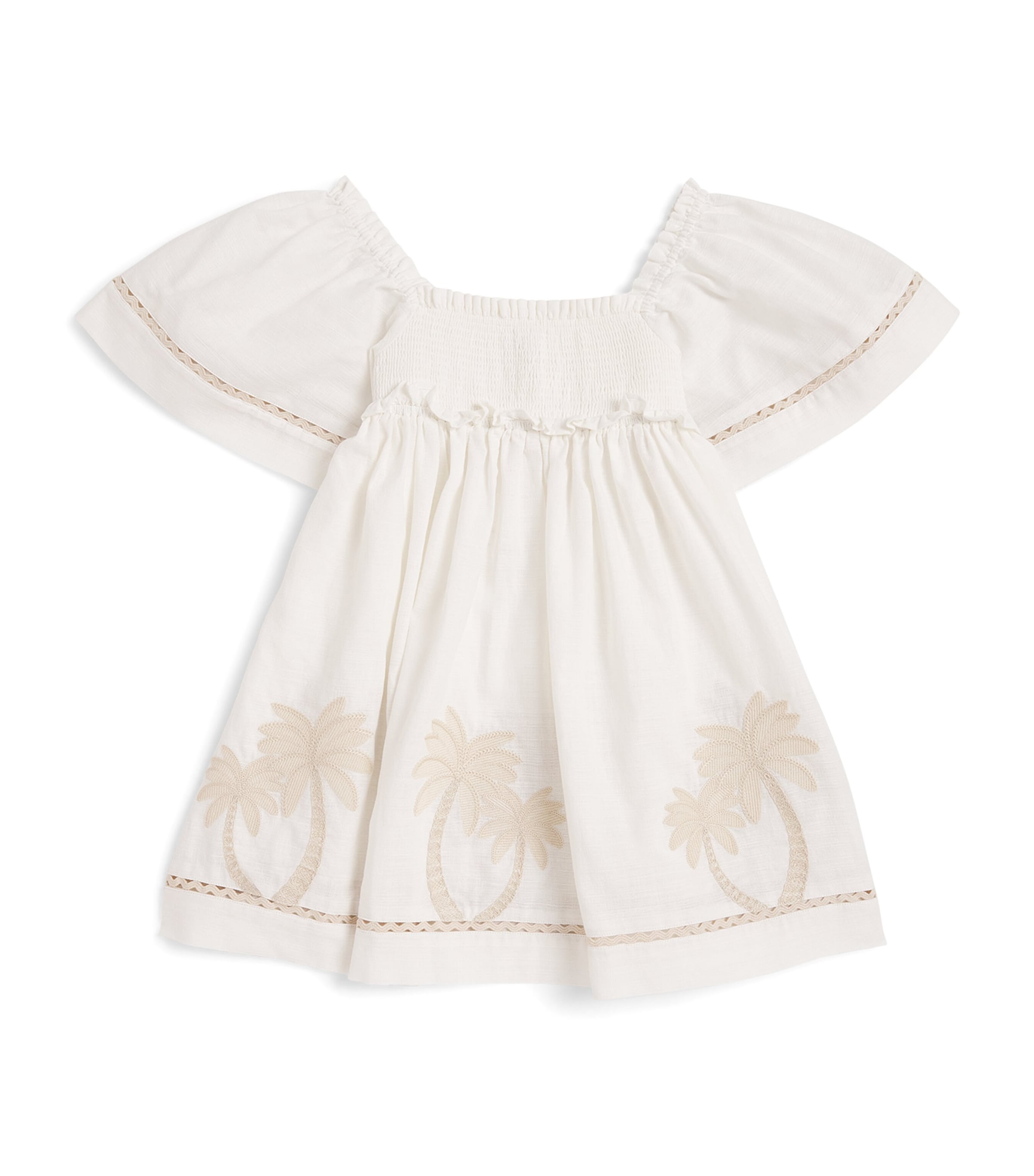 ZIMMERMANN FLUTTER-SLEEVE WAVERLEY DRESS 