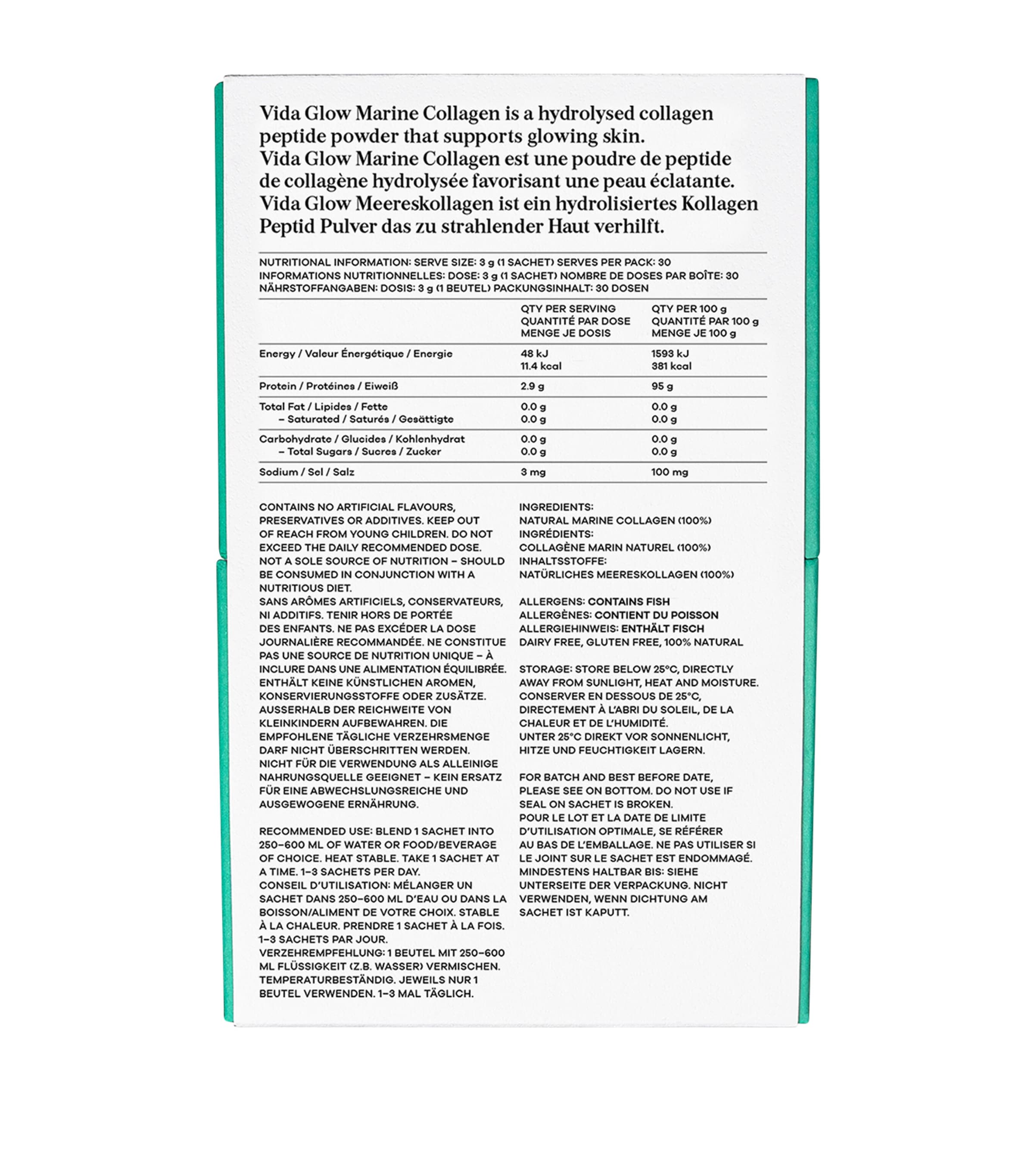 Natural Marine Collagen Original (30 x 3g) MC001 Image 2