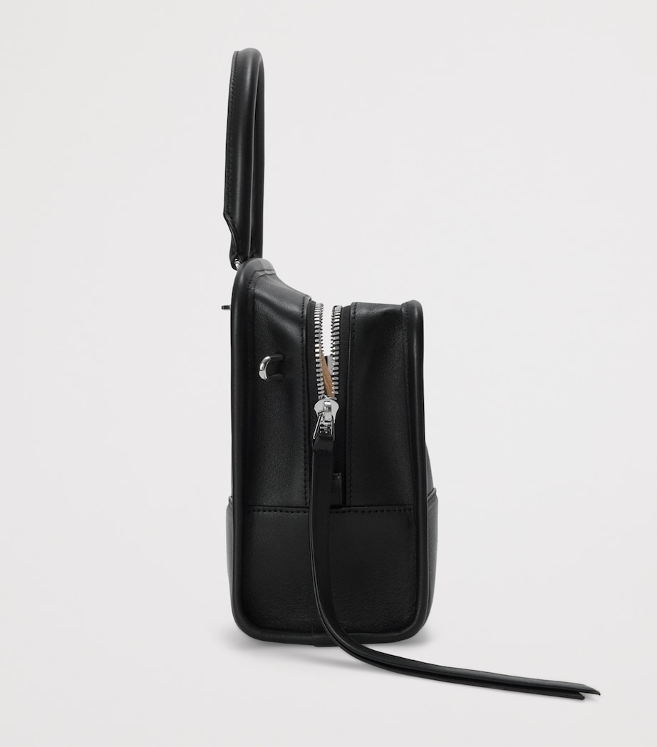 LOEWE Small Leather Amazona 180 Top-Handle Bag Black Image 5