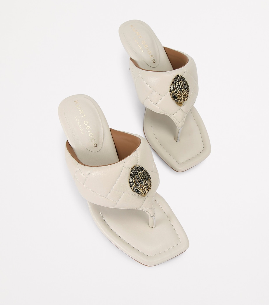 Kurt Geiger London Leather Heeled Mules Bone Image 4