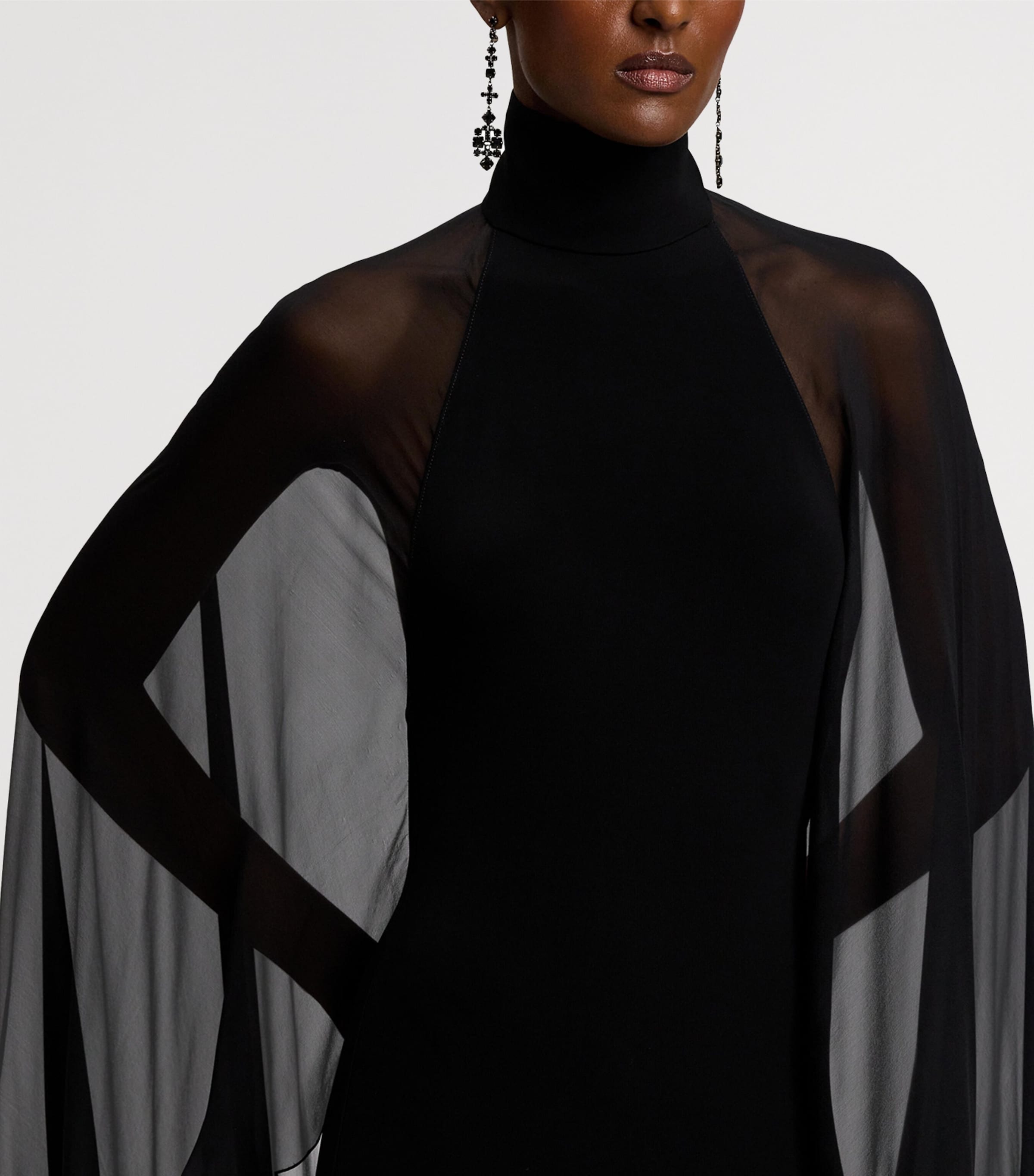 Jersey Tilly Evening Dress BLACK Image 3