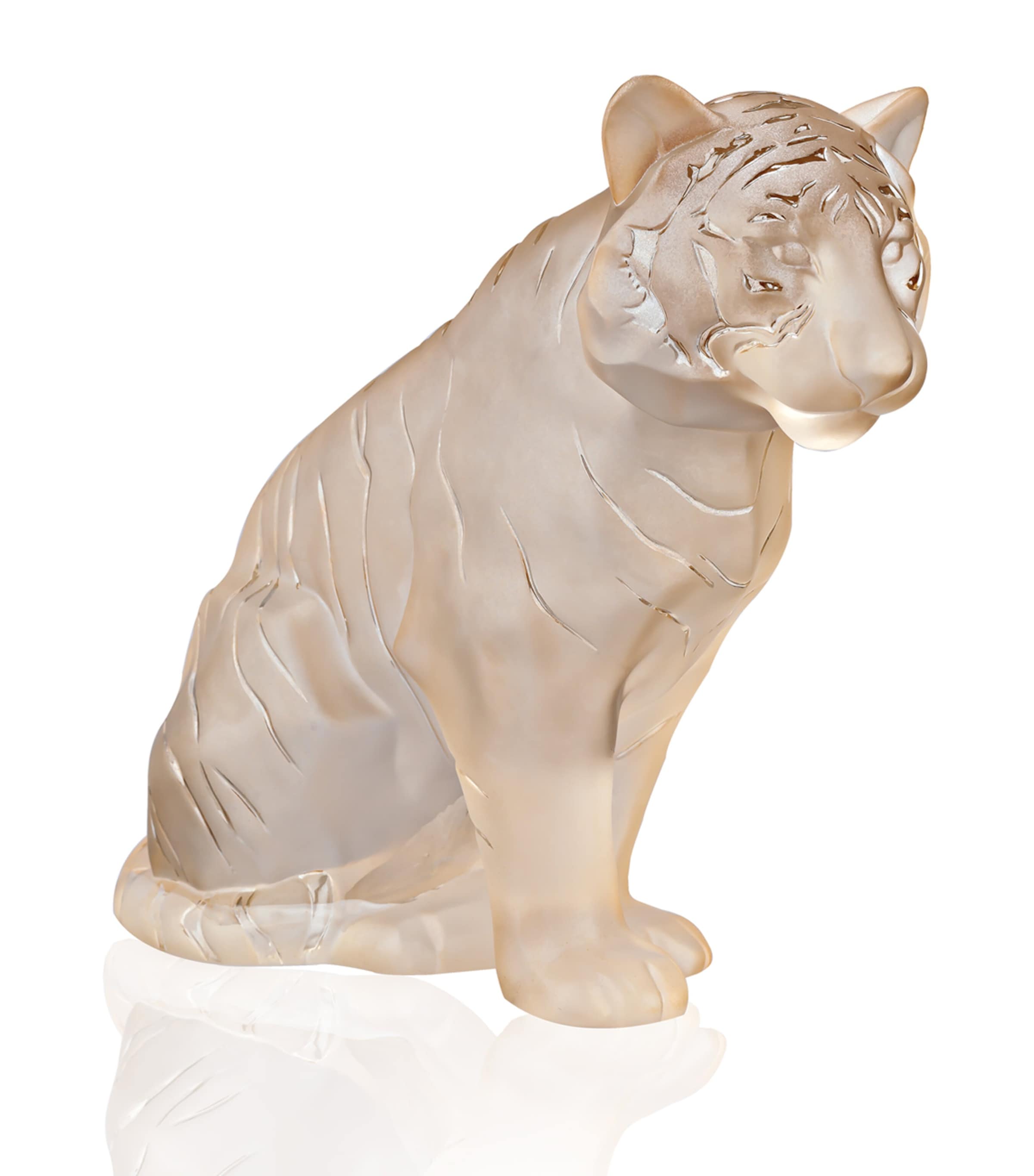 Lalique Sitting Tiger Ornament Incolore Image 1
