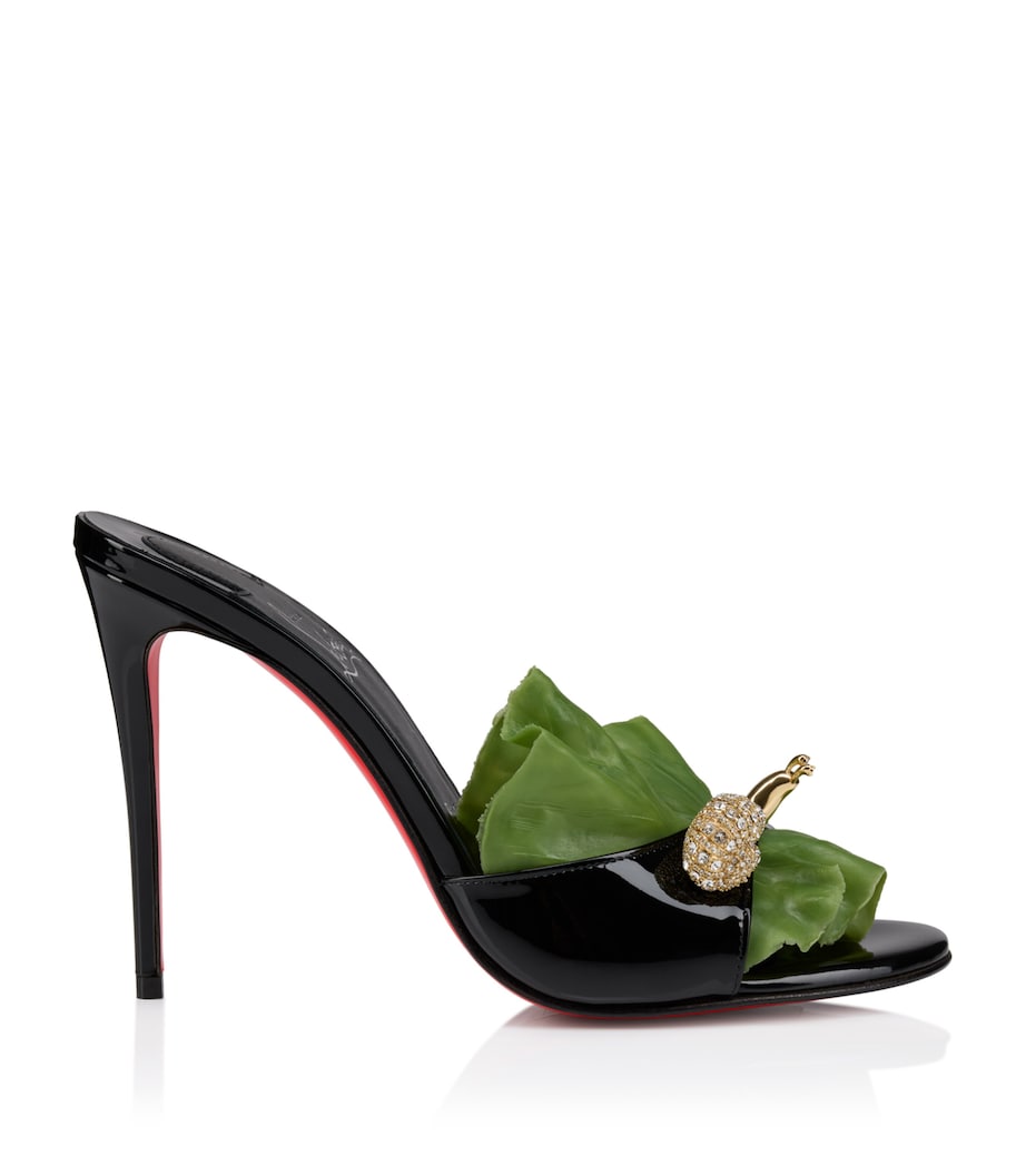 Christian Louboutin Einsnail On The Feet Patent Leather Mules 100 Image 1