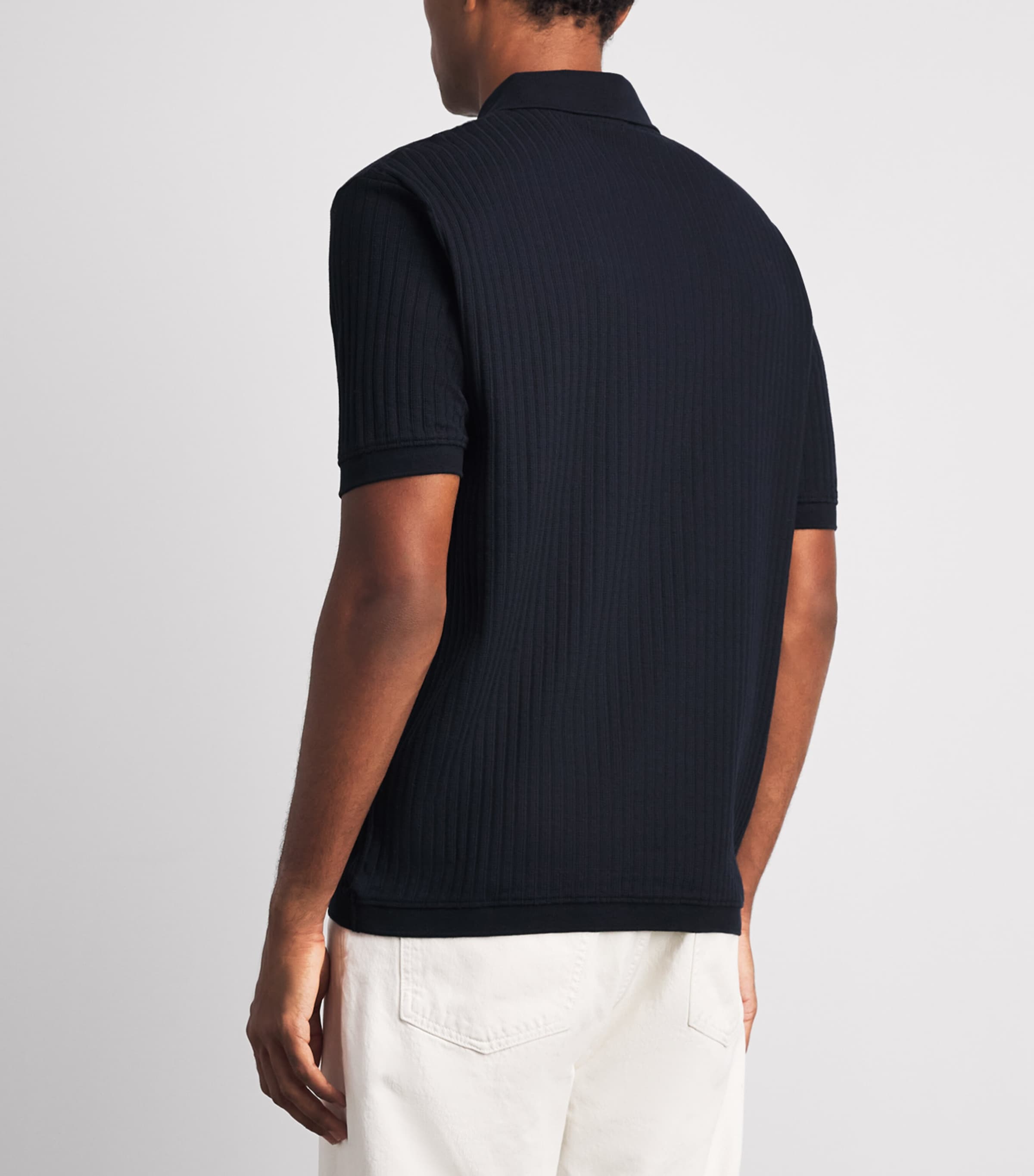 Samsøe Samsøe Mens Organic Cotton Rib-Kit Sajase Polo Shirt Salute Image 5