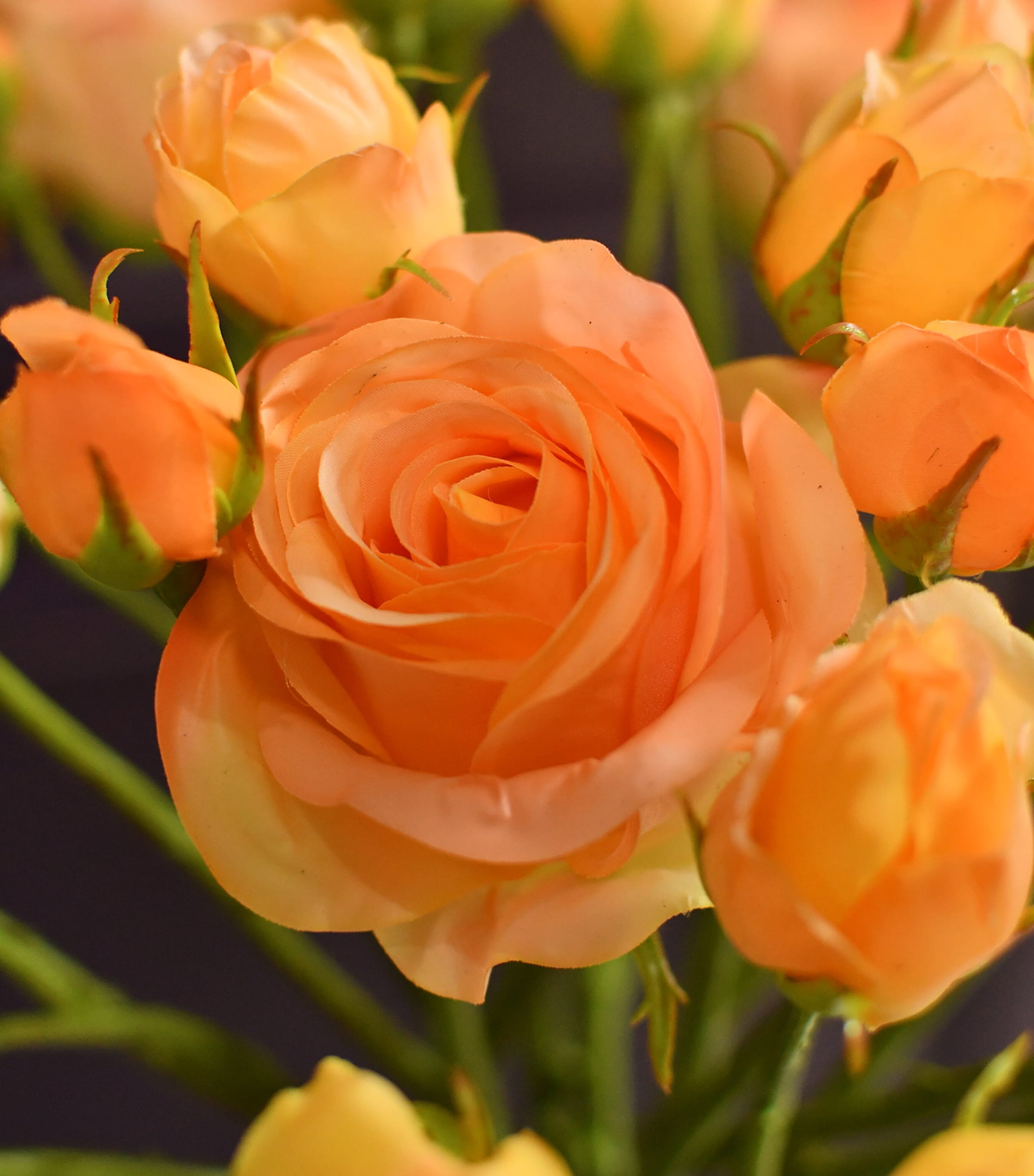 Silk-ka Artificial Rose Flower Bouquet Yellow Image 2