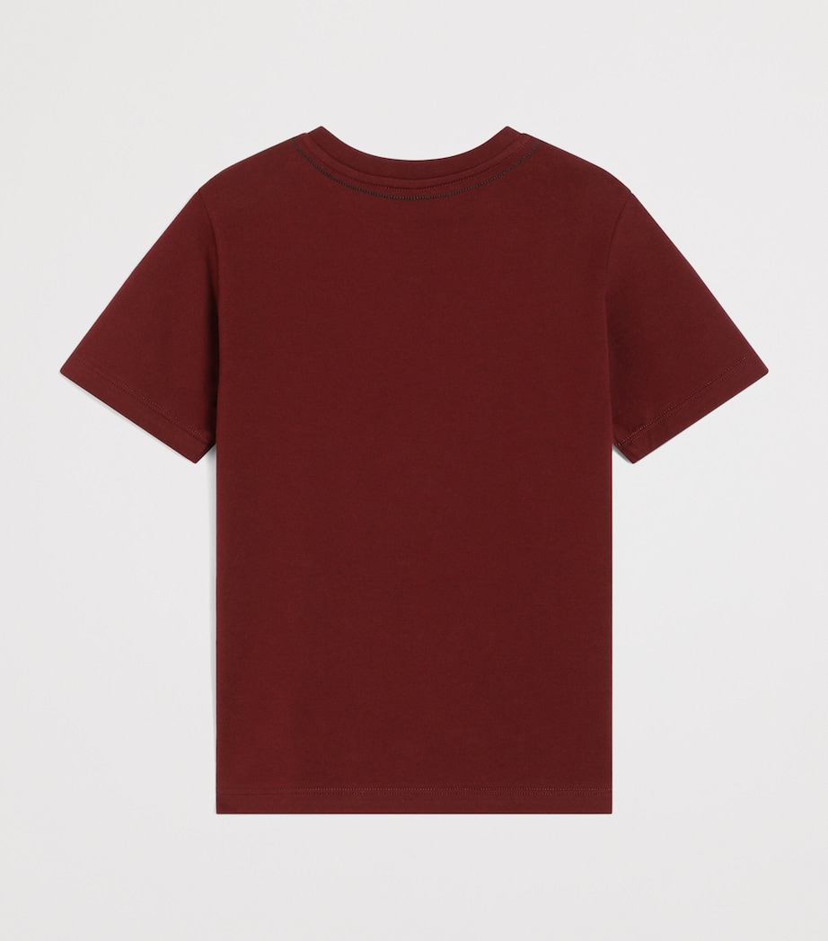 Dolce&Gabbana Kids Embroidered Logo T-Shirt (8-14 Years) Bordeaux Image 2