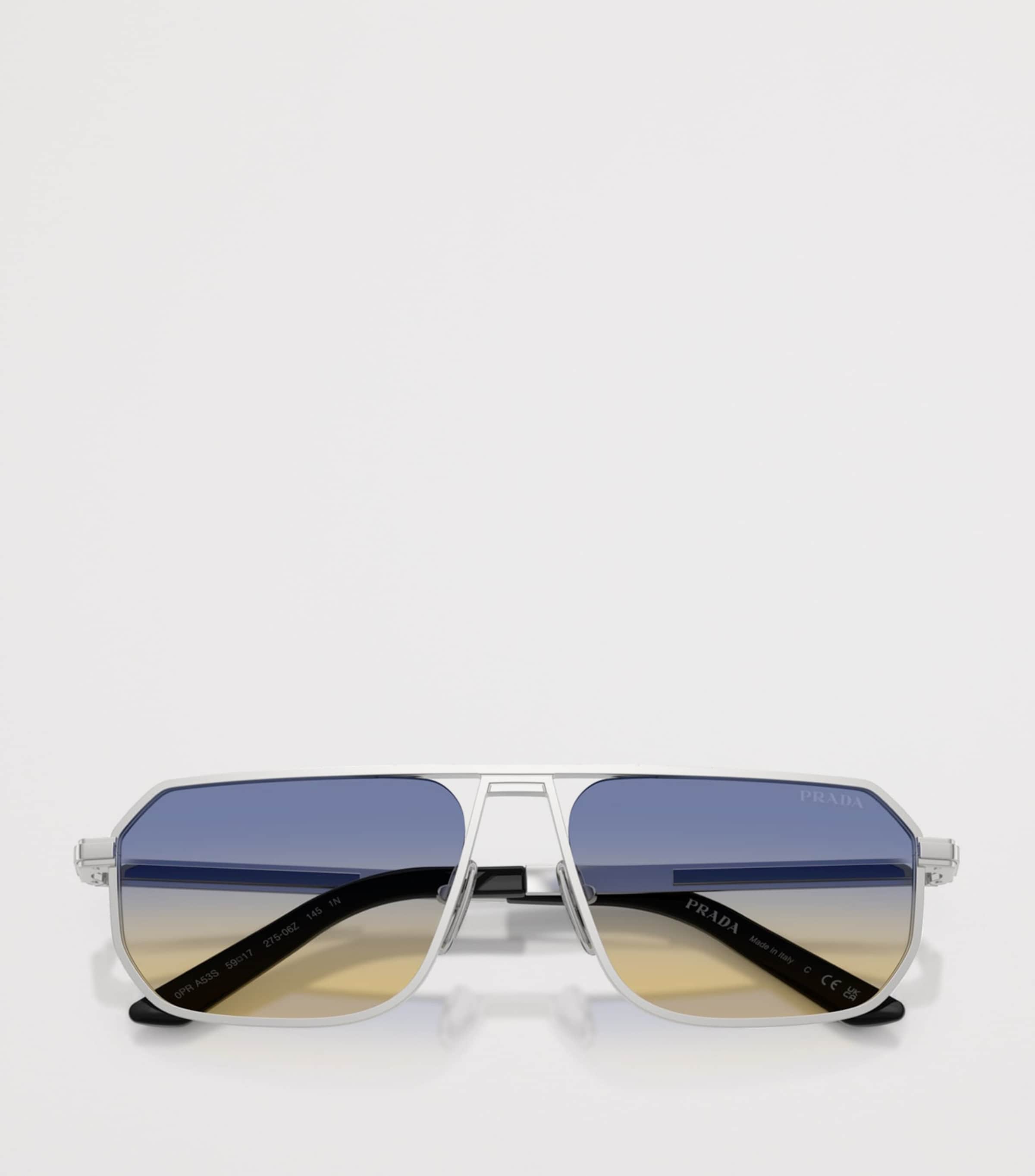 Prada Steel Pillow Sunglasses Silver Image 4