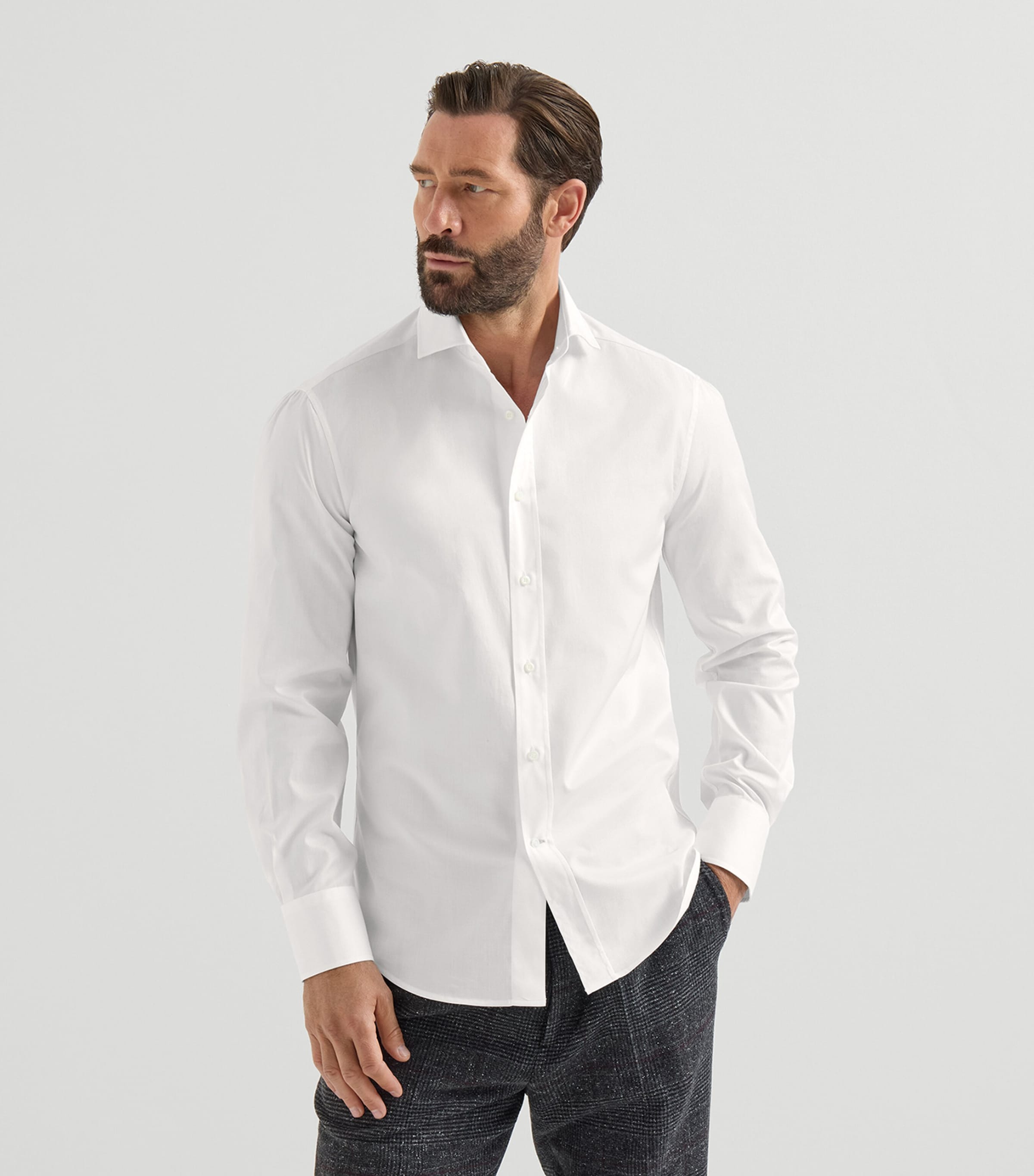 Brunello Cucinelli Mens Cotton Twill Shirt Image 4