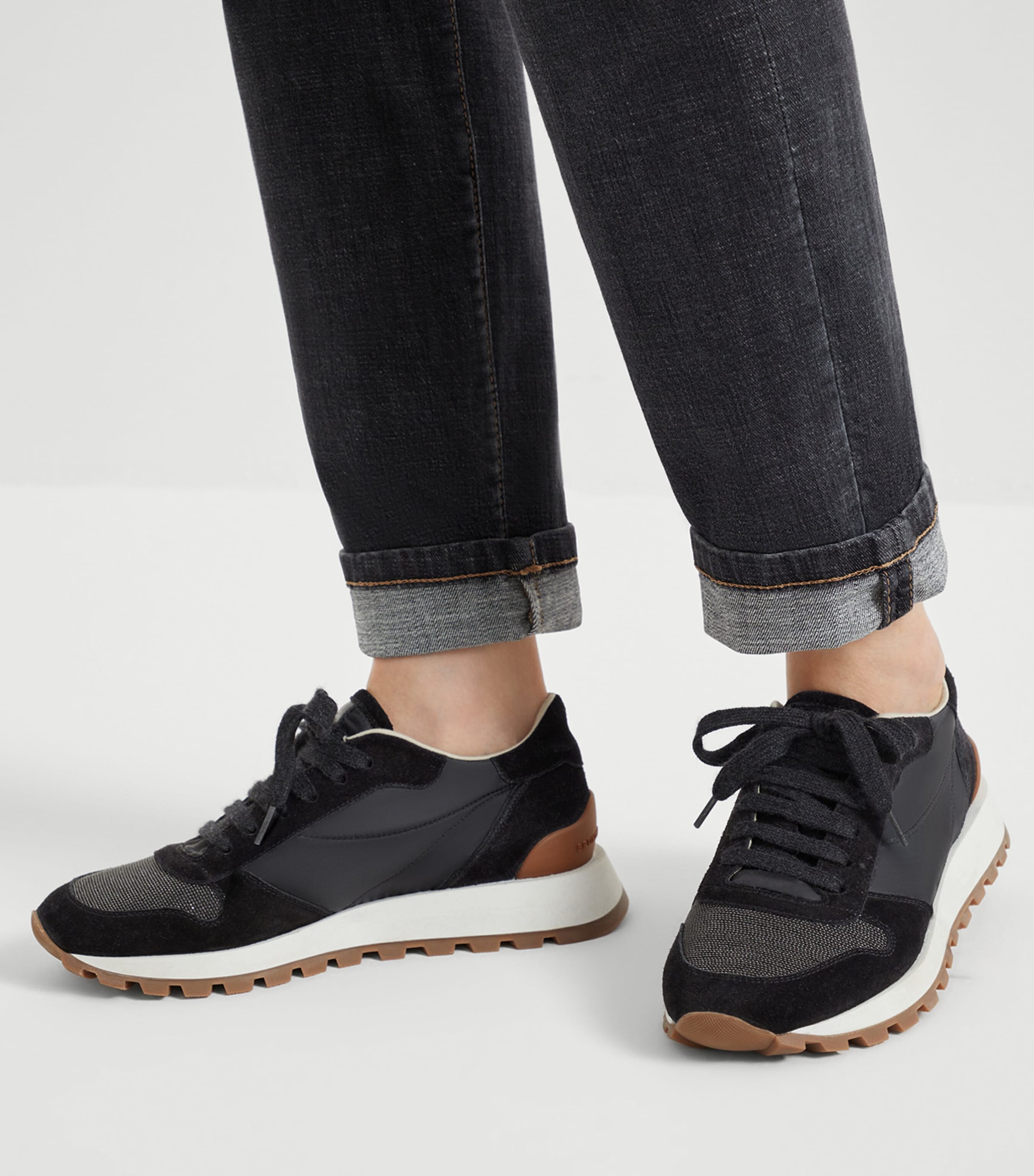 Suede Technical Running Sneakers C101 Image 2