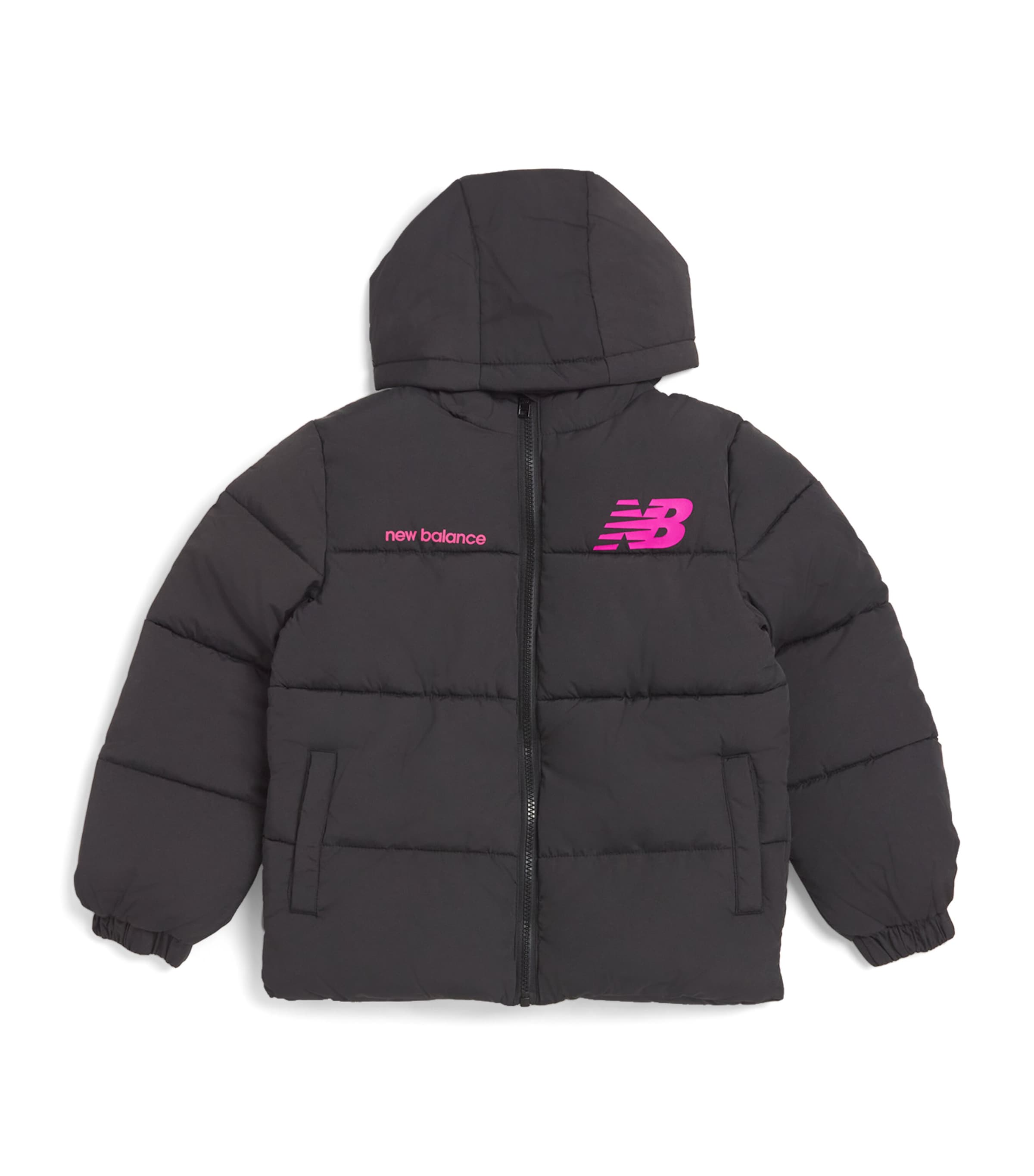 NEW BALANCE LOGO HOODED PUFFER COAT 