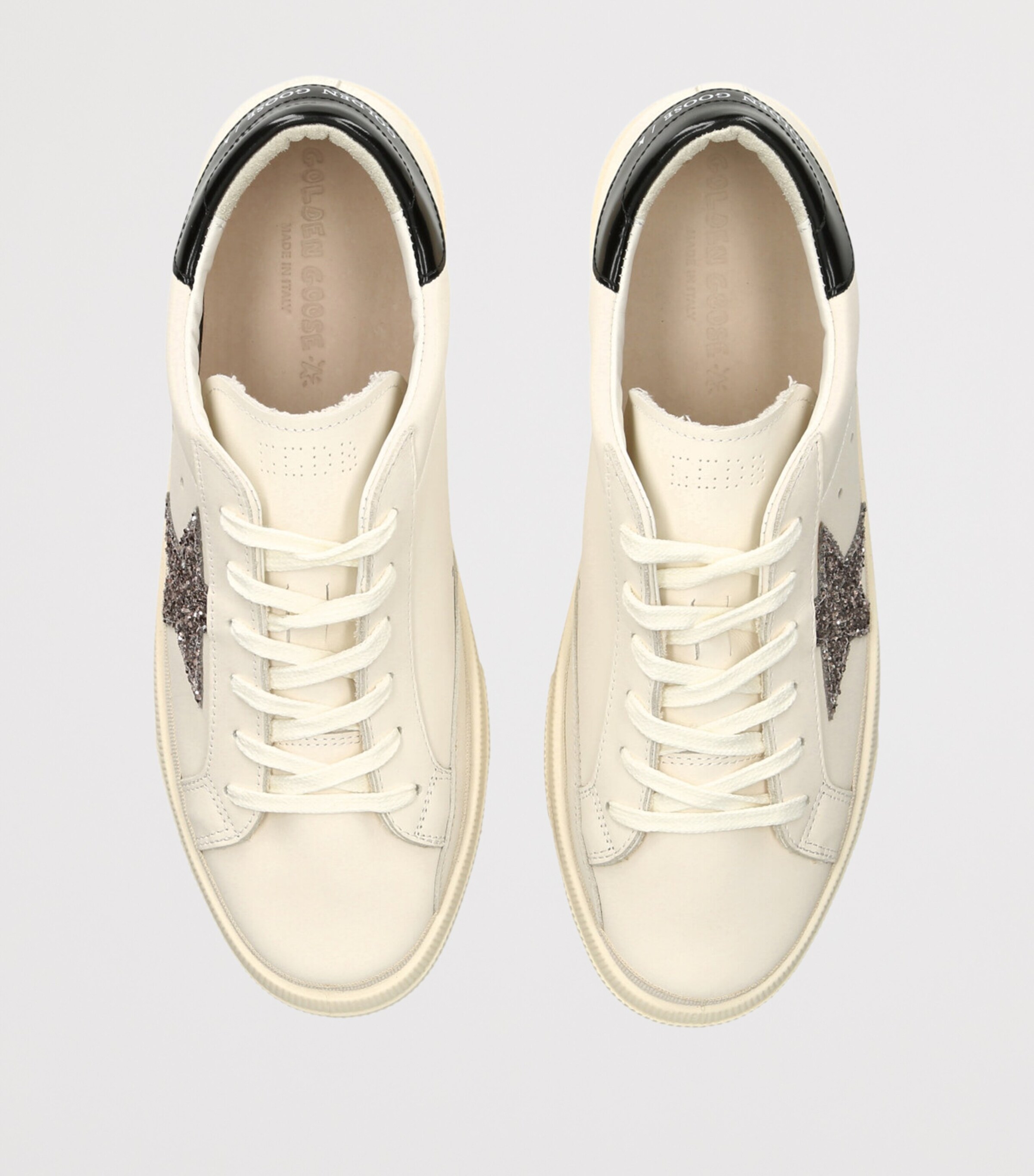 Leather May Sneakers WHITE/BLK Image 4