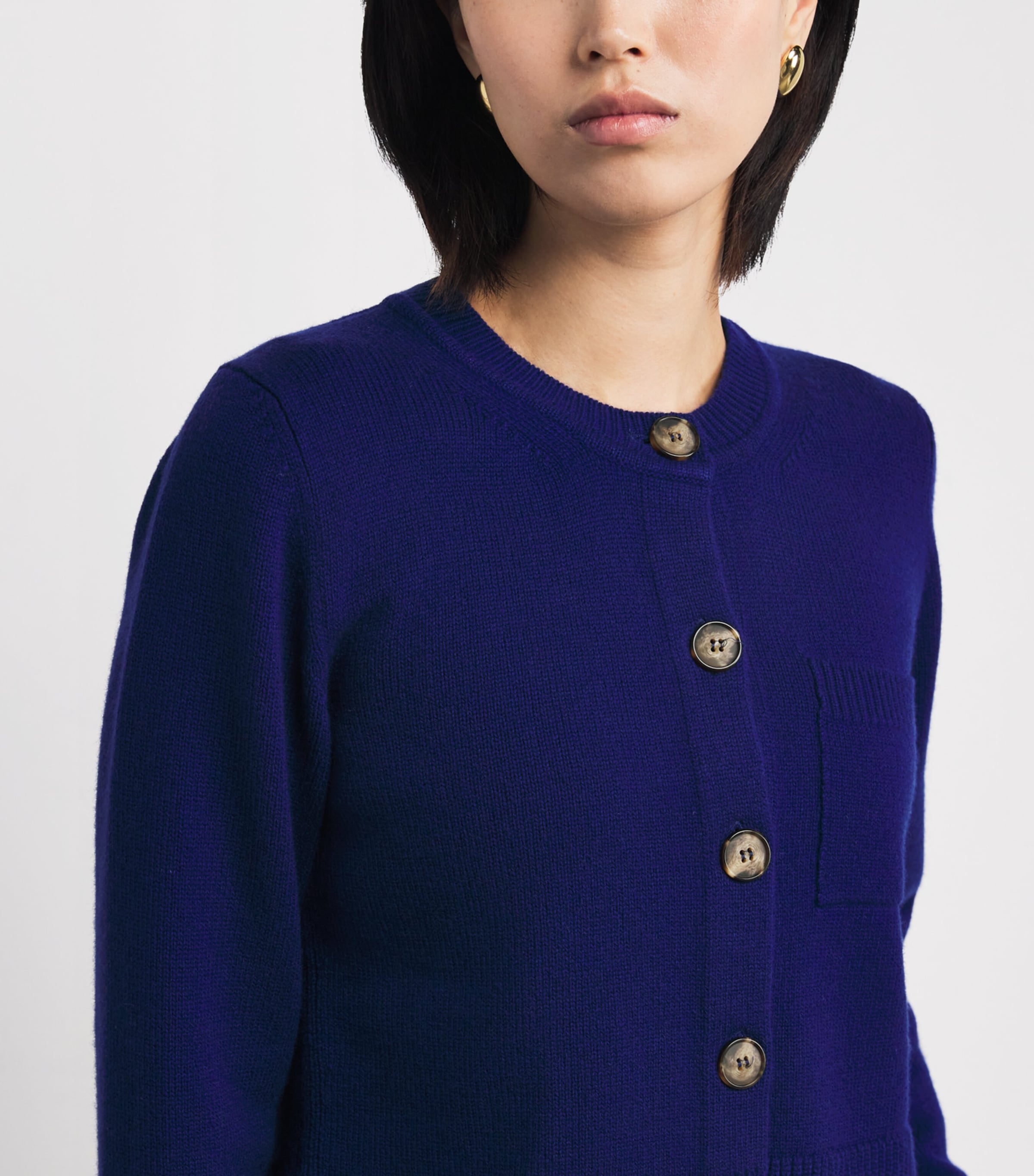 Merino Wool-Cashmere Cardigan JEWEL BLUE Image 6