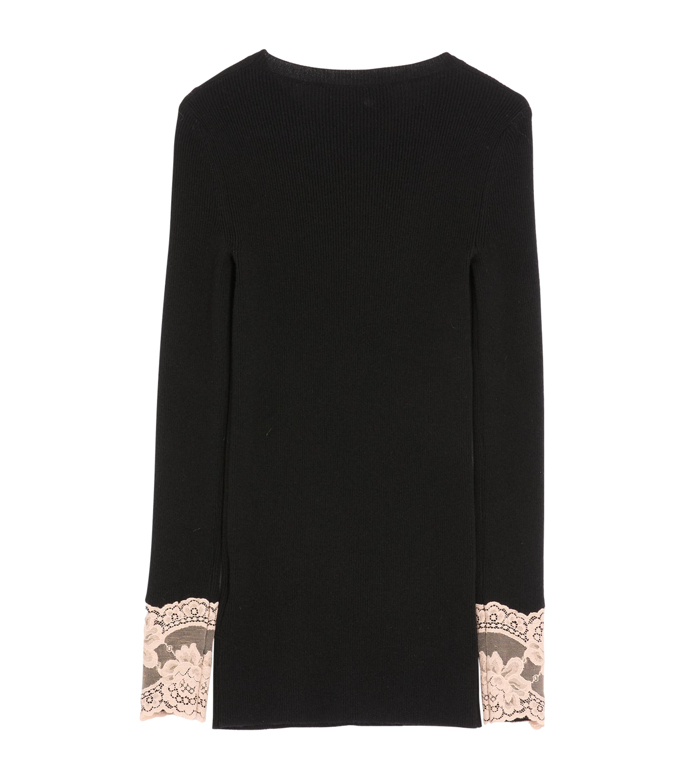 Valentino Black Cashmere-Lace Sweater | Harrods US