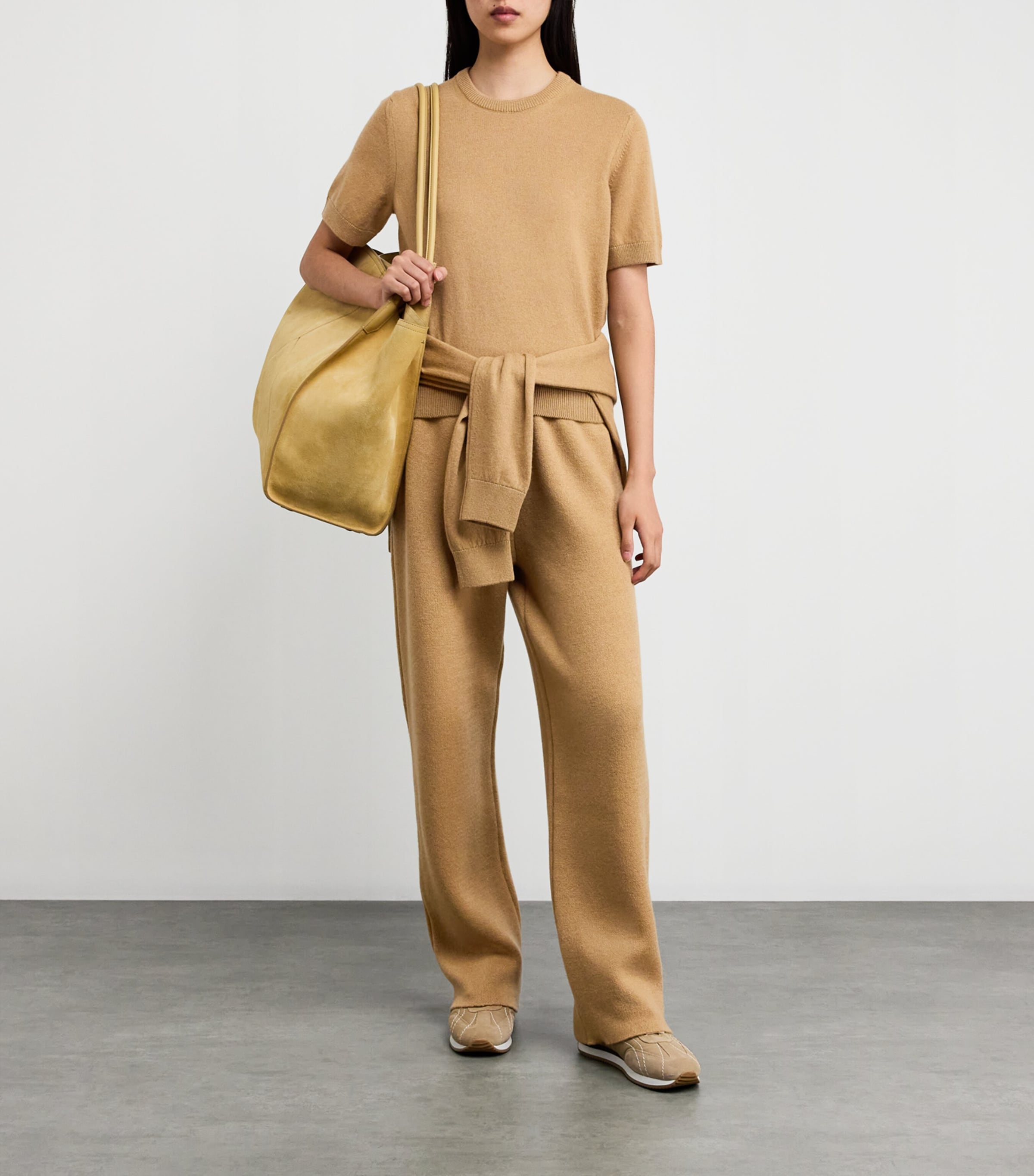 Cashmere-Blend Double-Faced Trousers Q25325 CAMEL/NATURAL Image 2
