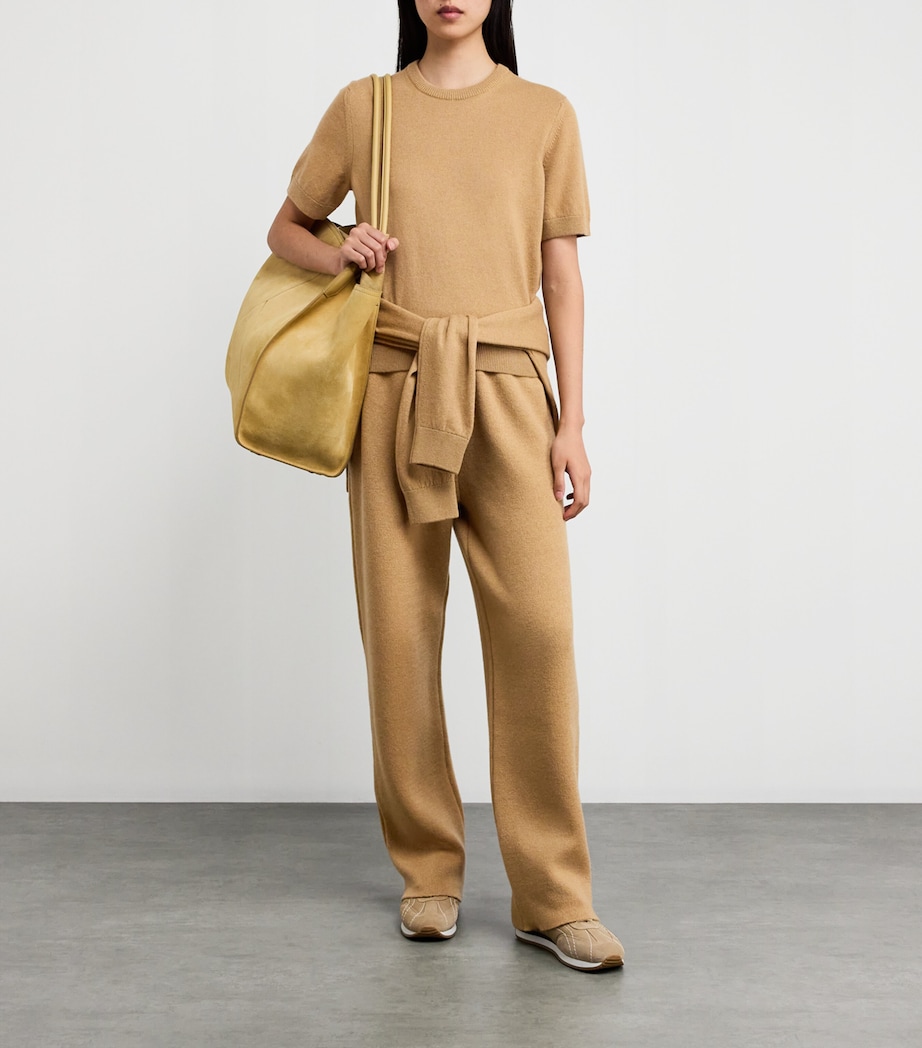Cashmere-Blend Double-Faced Trousers Q25325 CAMEL/NATURAL Image 2