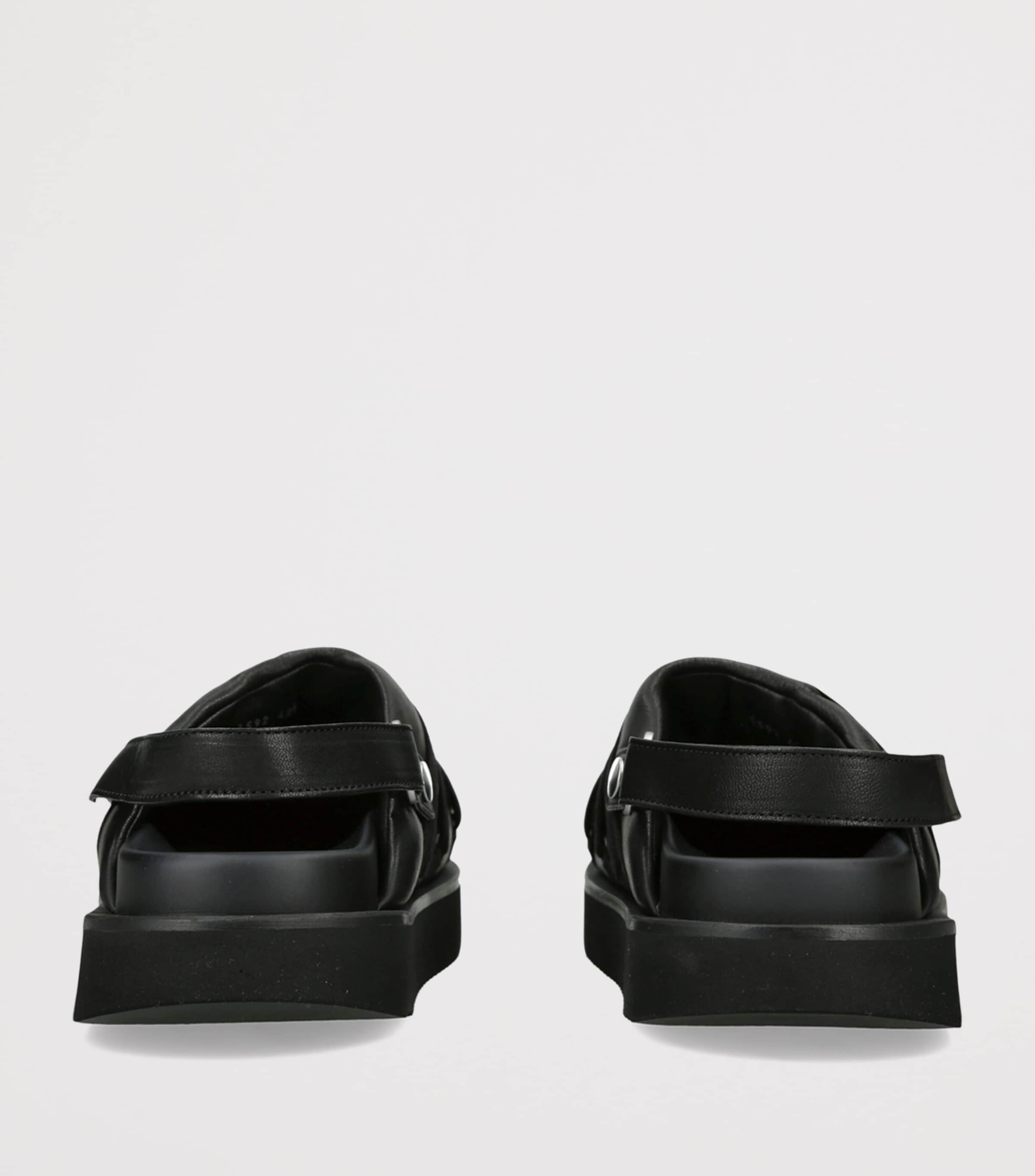 Rick Owens Leather Padded Megalace Mules Black Image 4