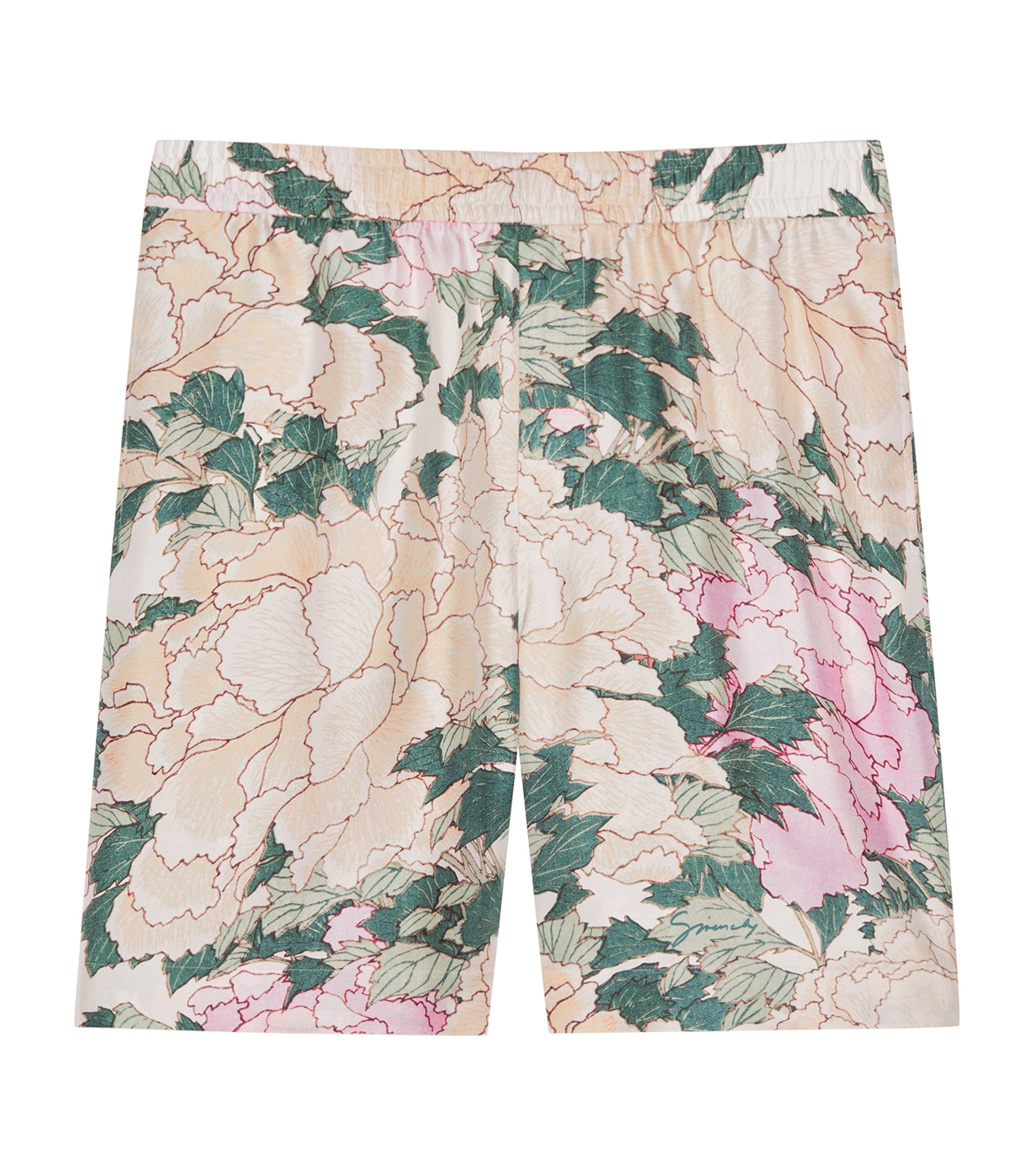 Givenchy Mens Silk Floral Shorts Image 1