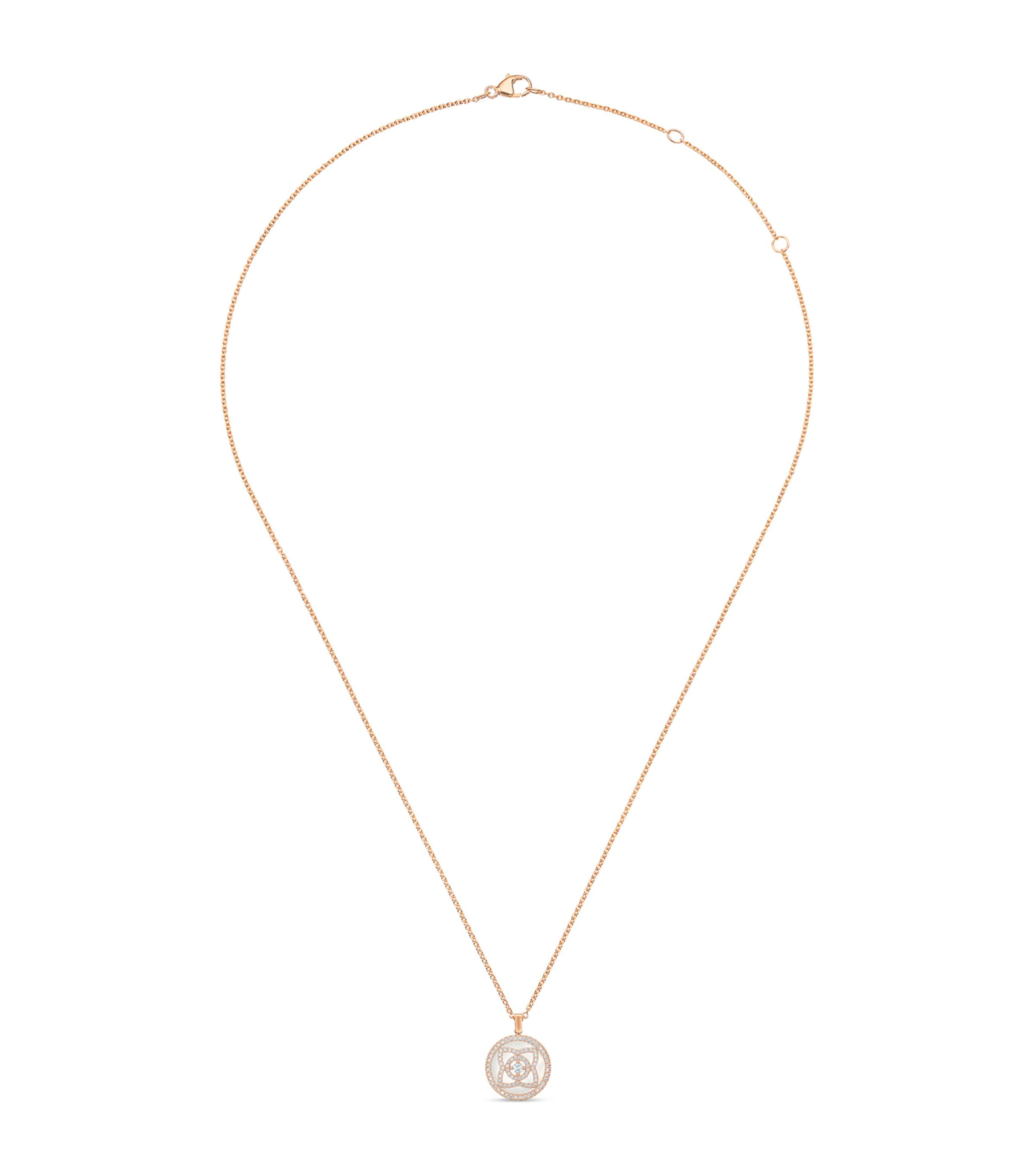 De Beers Rose Gold And Diamond Enchanted Lotus Pendant Necklace In Gray