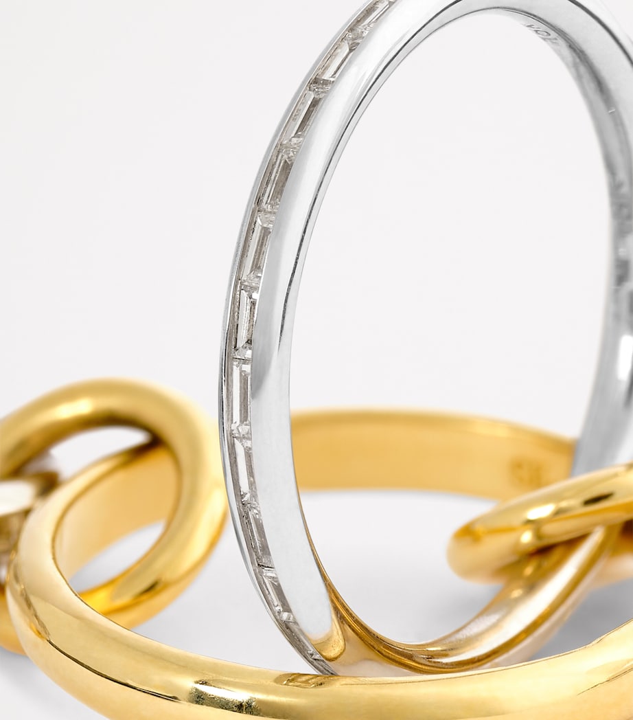 Yellow Gold, White Gold and Diamond Naima Ring YELLOW GOLD Image 6