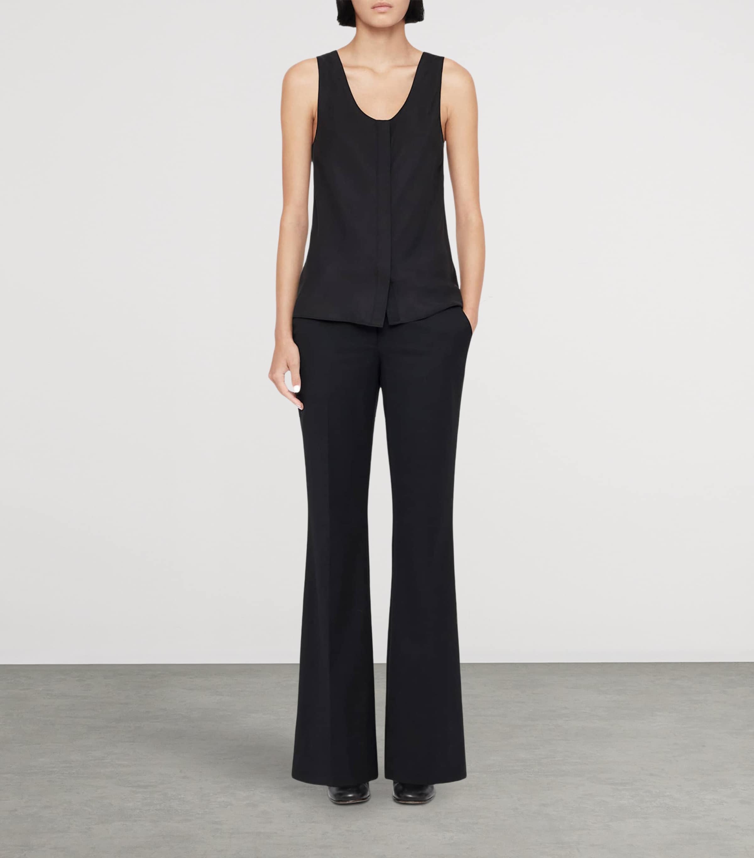 AllSaints Womens Solace Bootcut Trousers Black Image 2