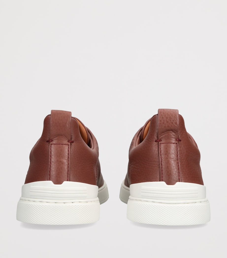 Leather Triple Stitch Sneakers RED/OTHER Image 2