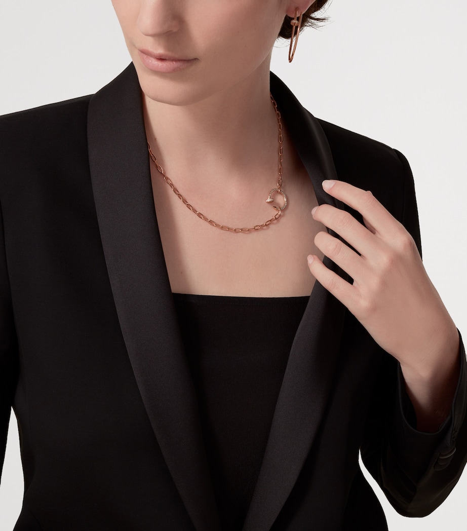 Rose Gold and Diamond Juste un Clou Chain Necklace ROSE GOLD Image 2