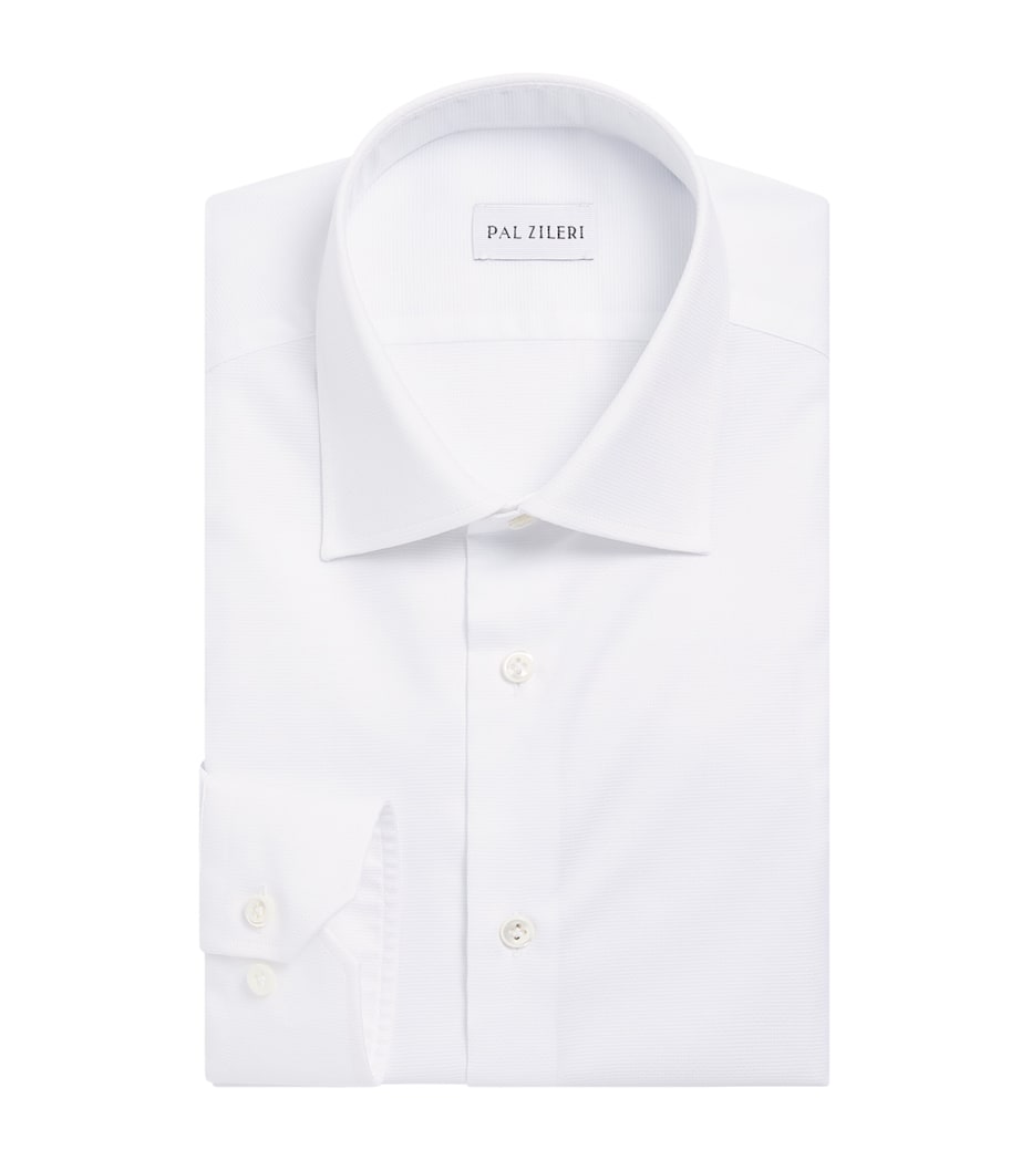 Pal Zileri Mens Cotton Milano Collar Shirt White Image 1