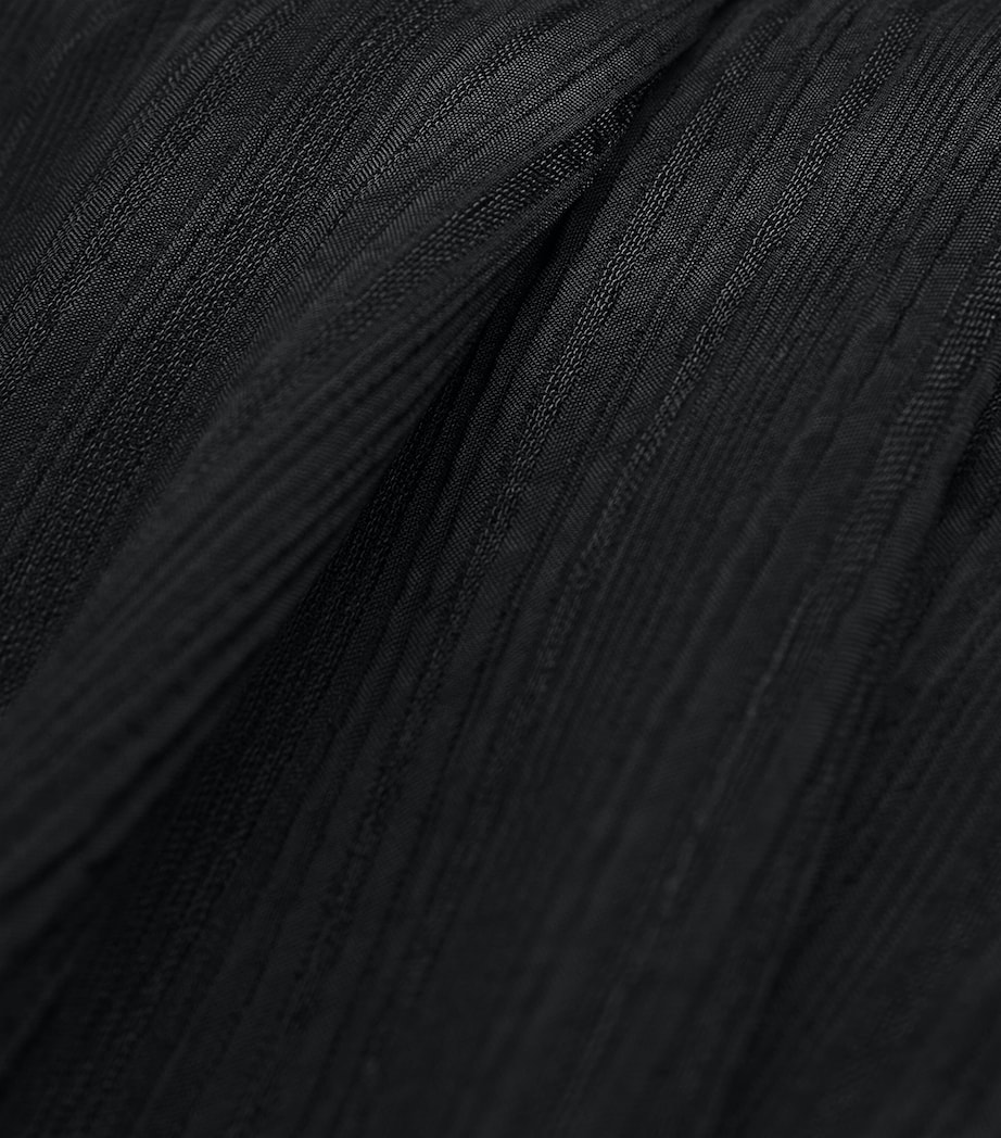 Jacquard Pleated Mawn Trousers BLACK Image 5