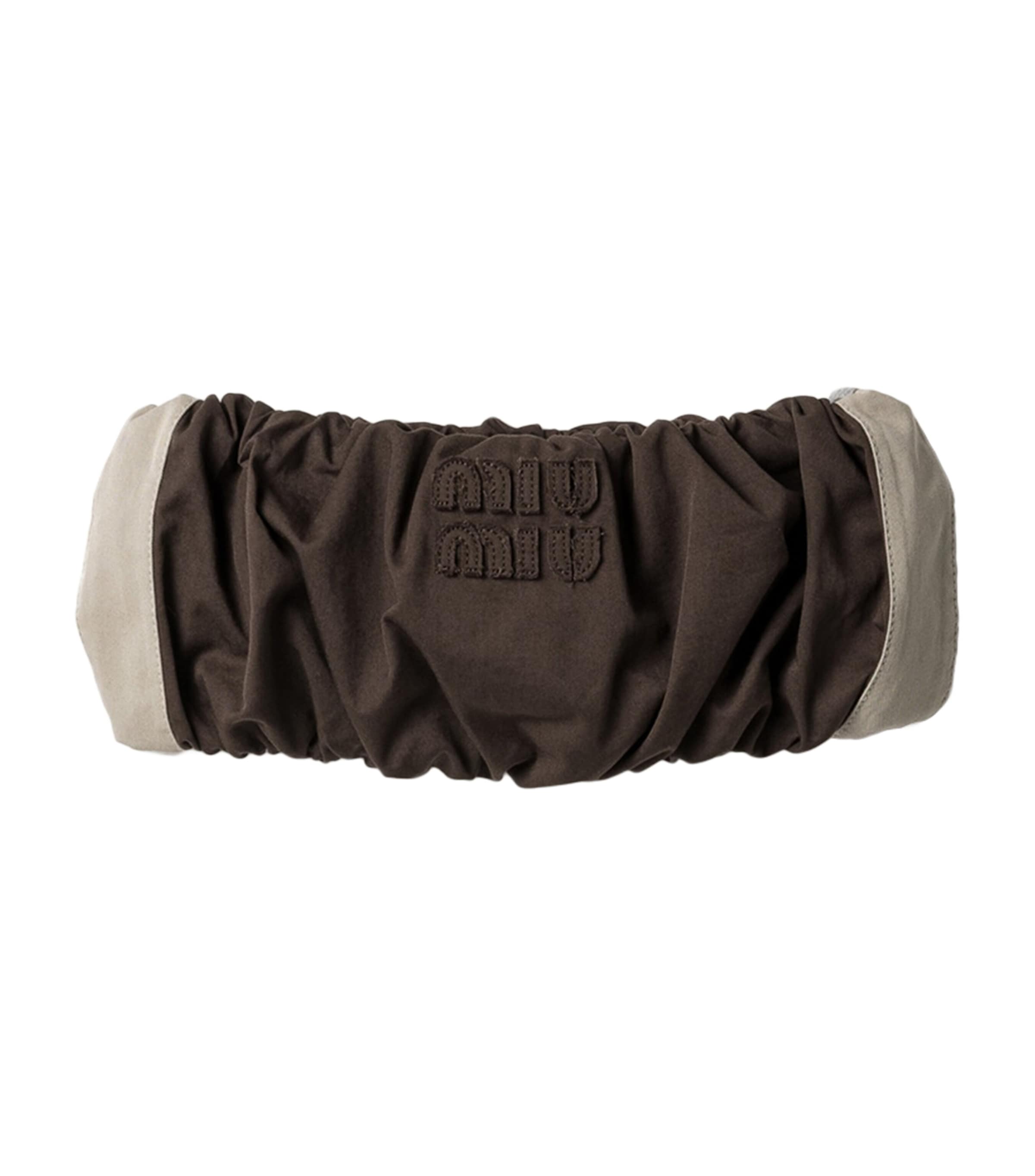 Miu Miu Womens Cotton Twill Bandeau Top Image 1
