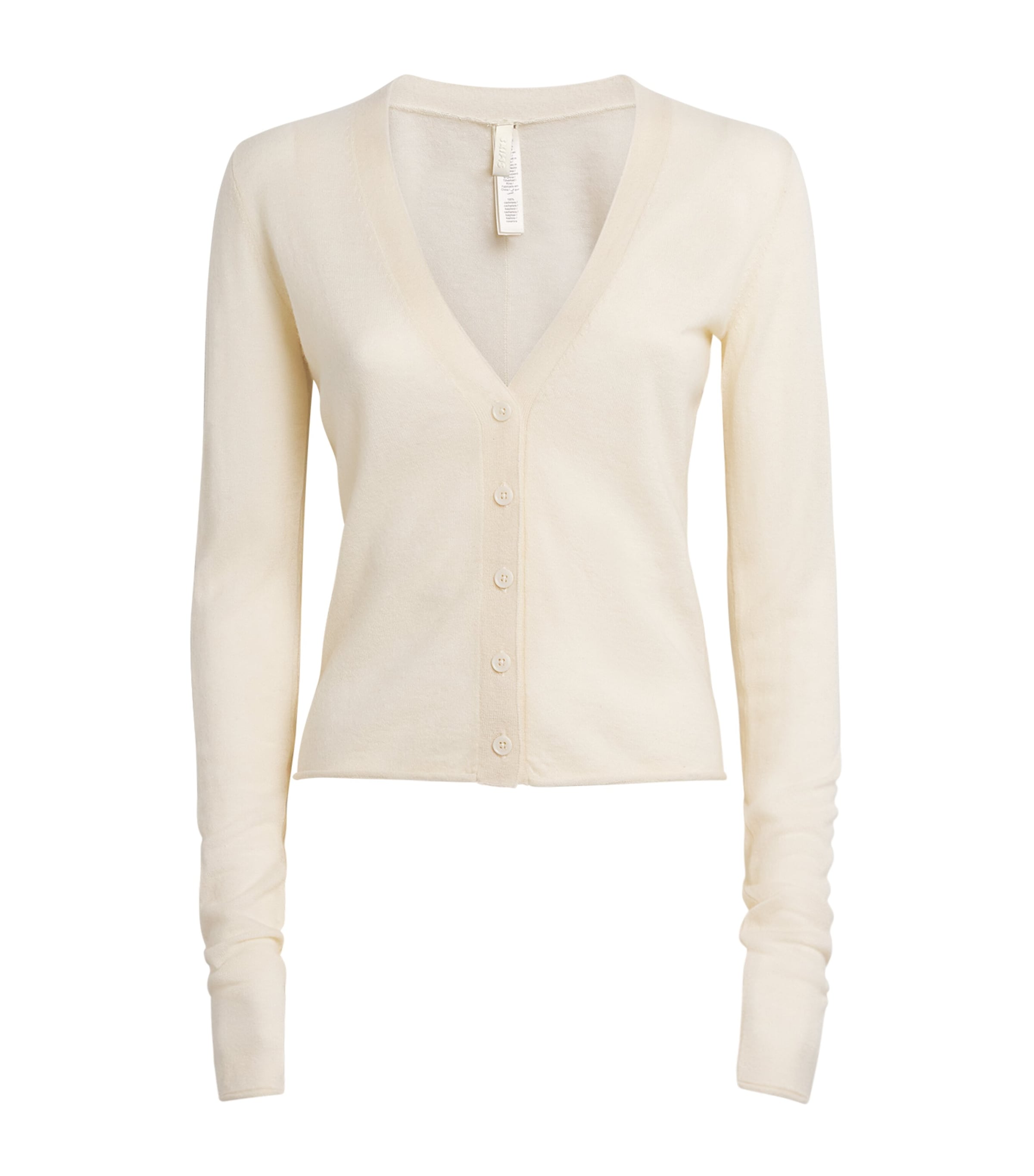 Skims Womens Cashmere Sheer Cardigan Egret Image 1
