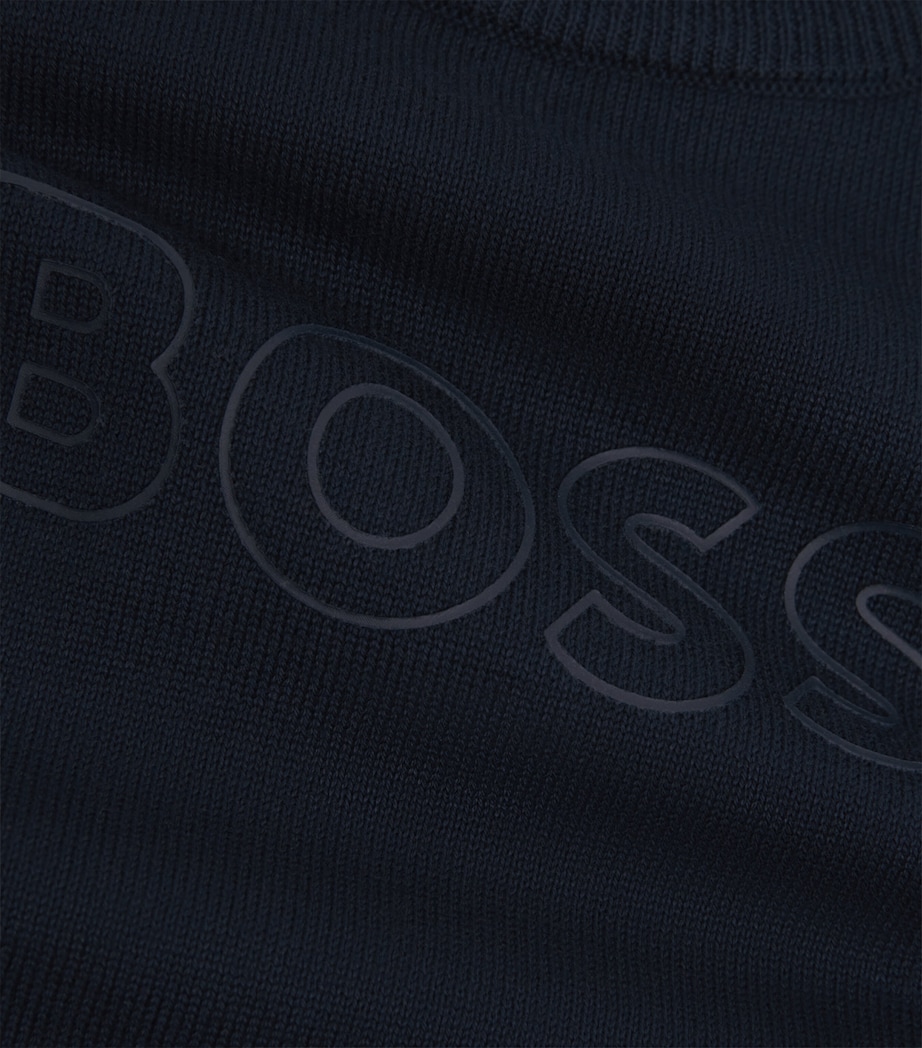 BOSS Kidswear Cotton Logo Sweater (4-16 Years) Navy Image 3